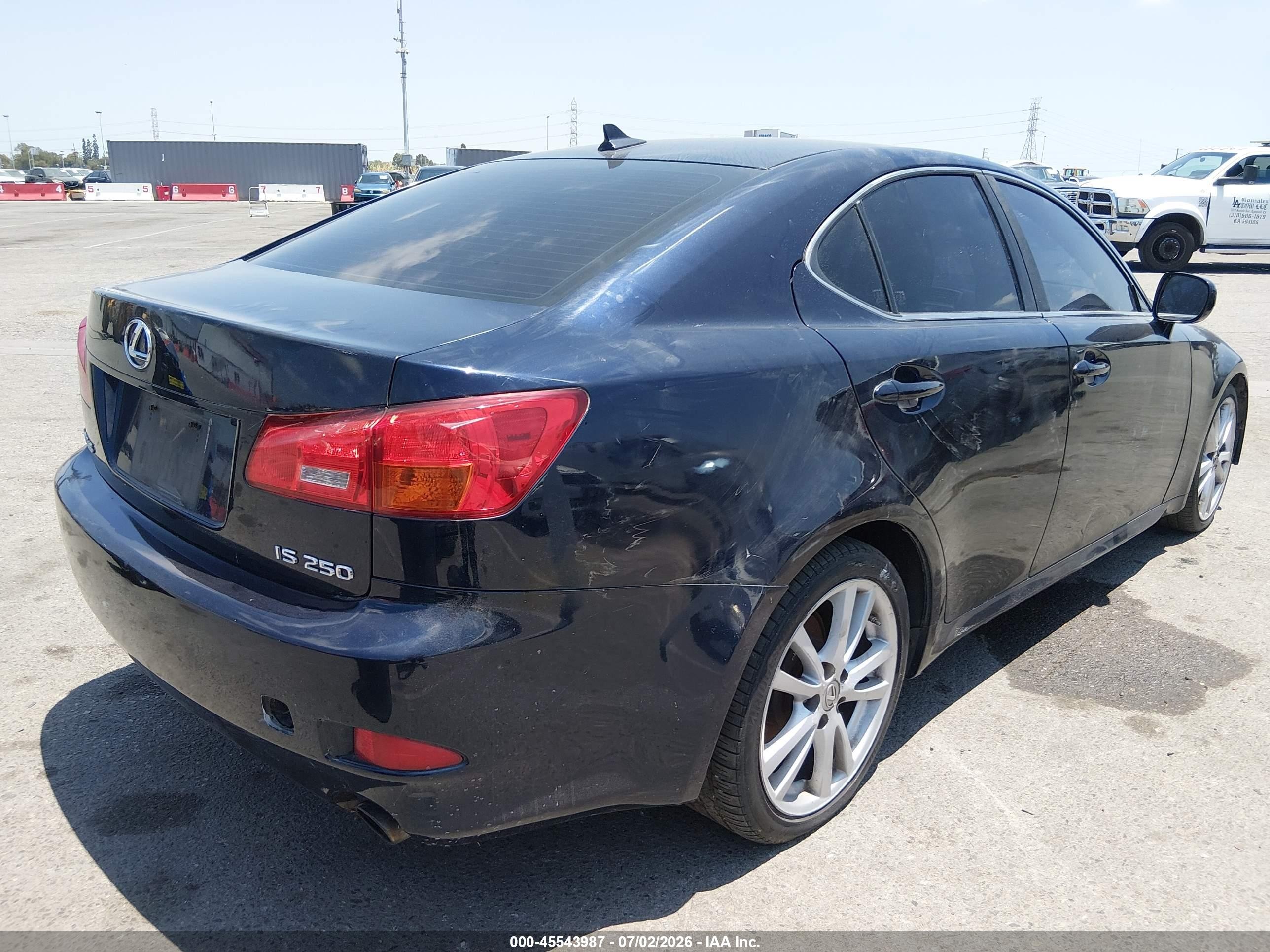 2007 Lexus Is 250 Dark Blue vin: JTHBK262775039591