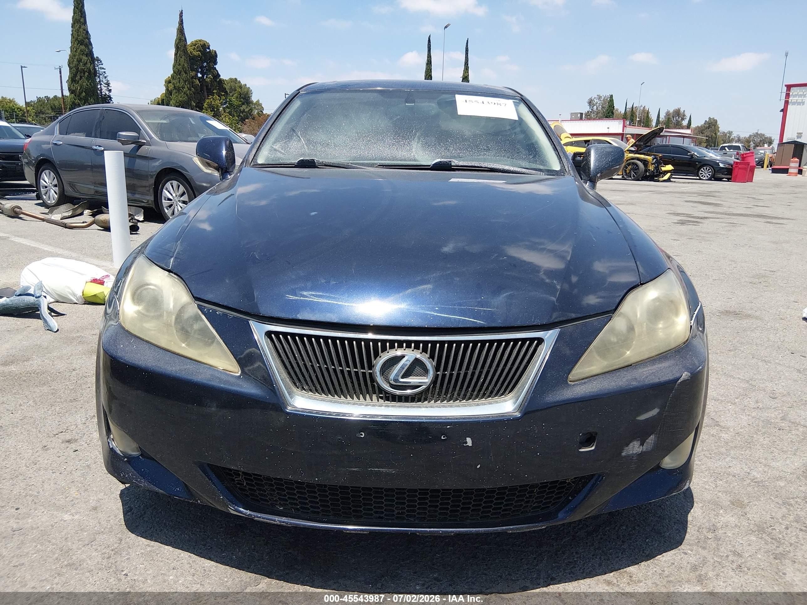2007 Lexus Is 250 Dark Blue vin: JTHBK262775039591