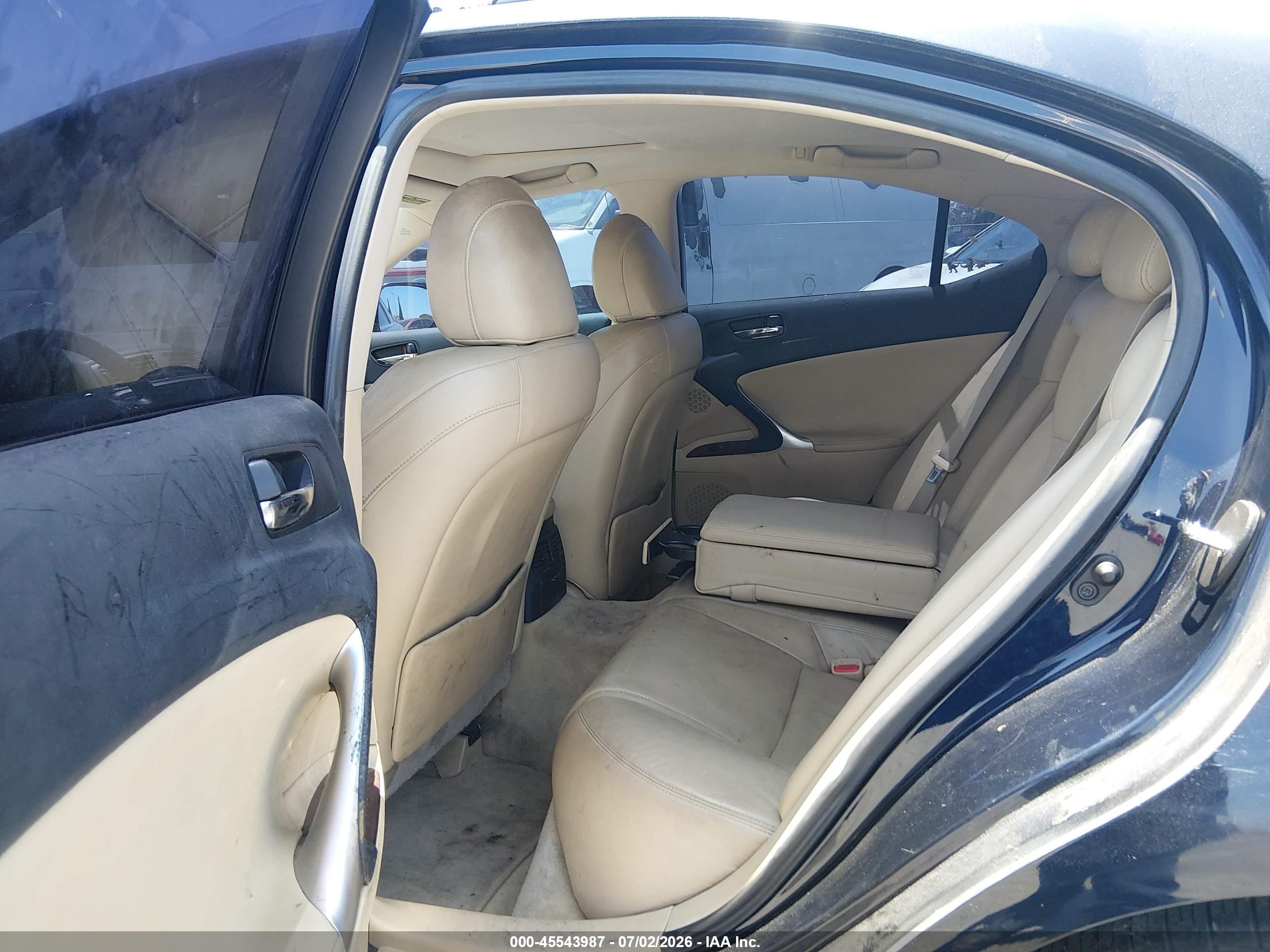 2007 Lexus Is 250 Dark Blue vin: JTHBK262775039591