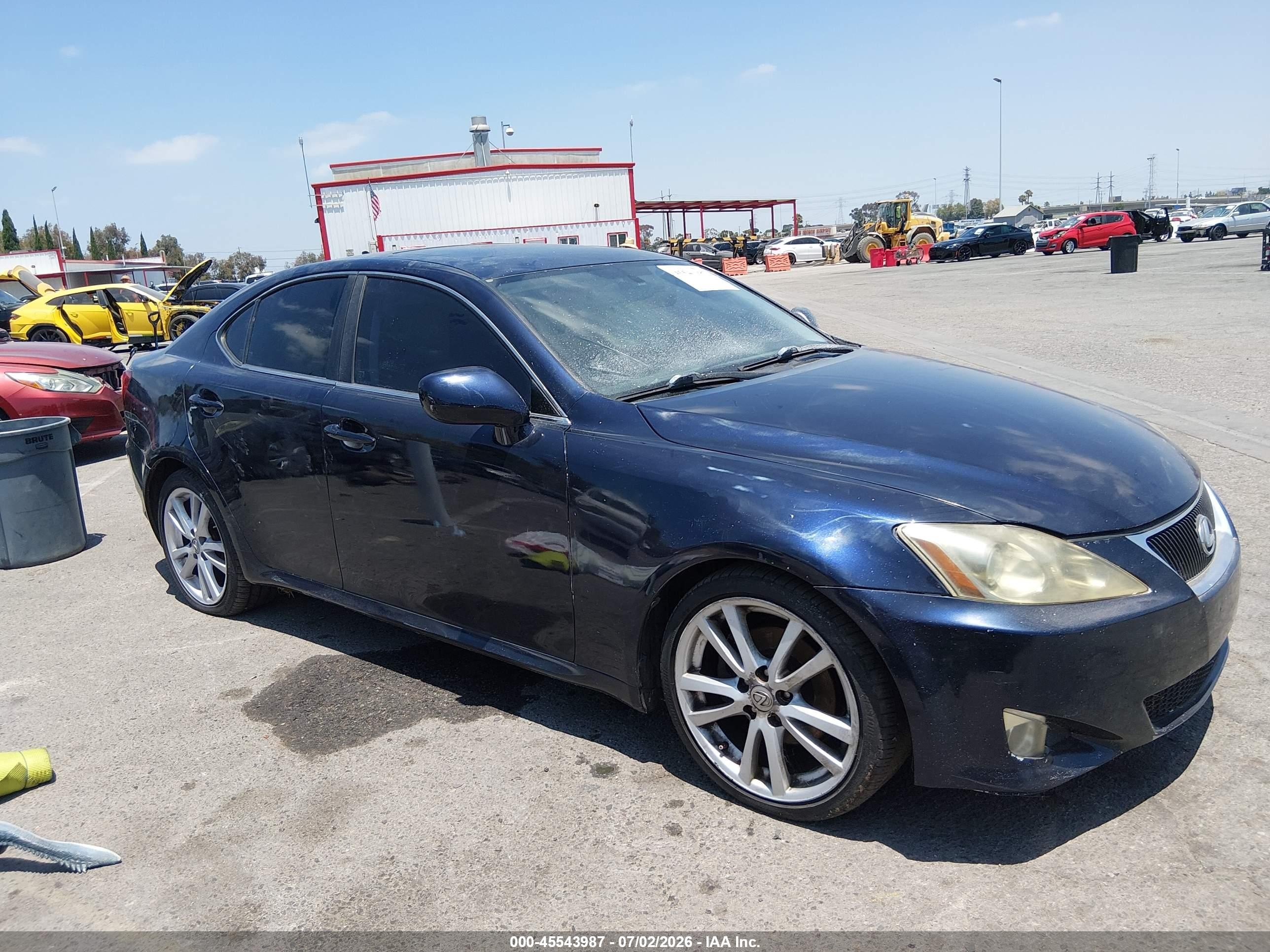 2007 Lexus Is 250 Dark Blue vin: JTHBK262775039591