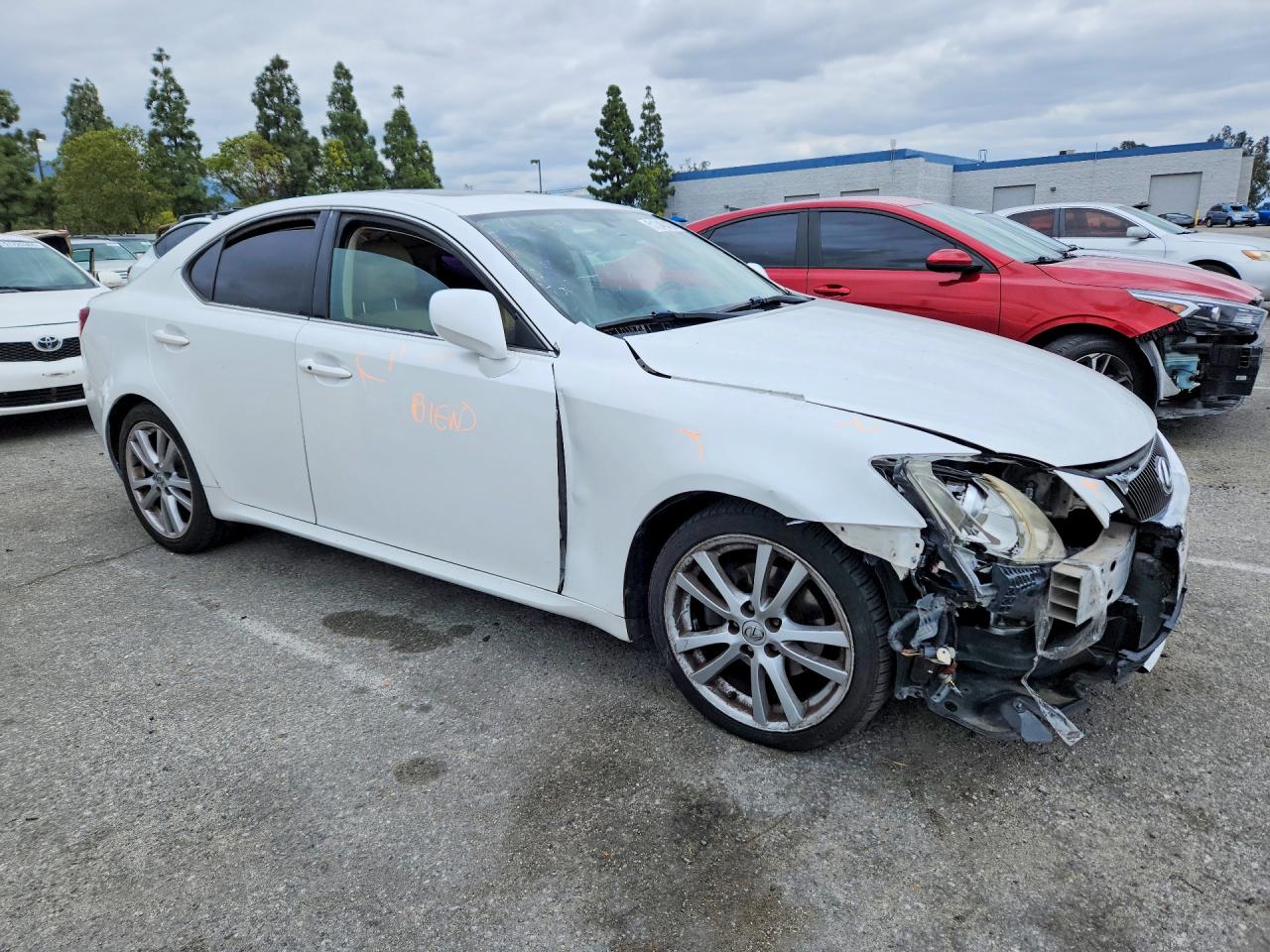 2007 Lexus Is 250 Белый vin: JTHBK262775050364