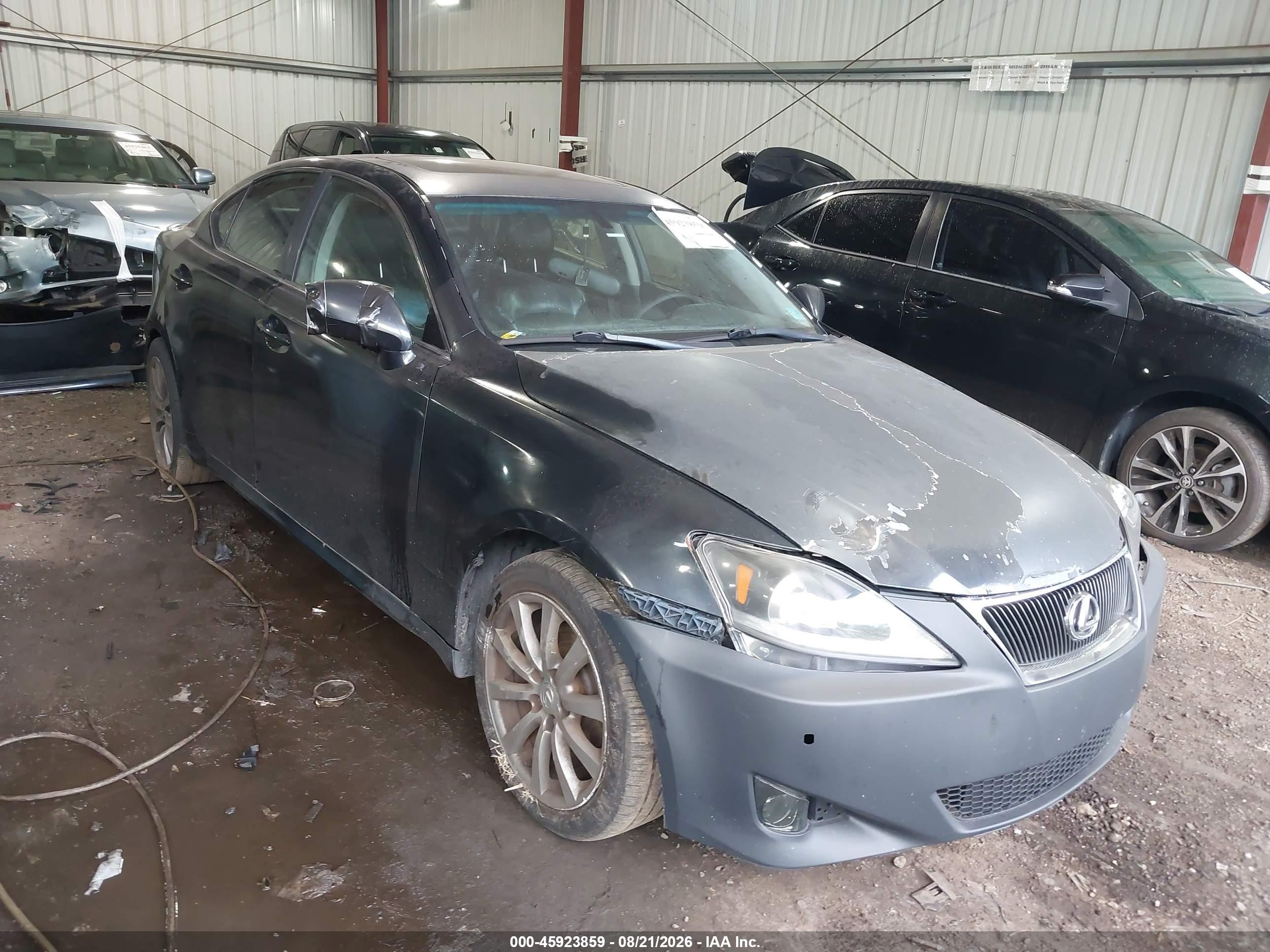 2008 Lexus Is 250   Black vin: JTHBK262785057302