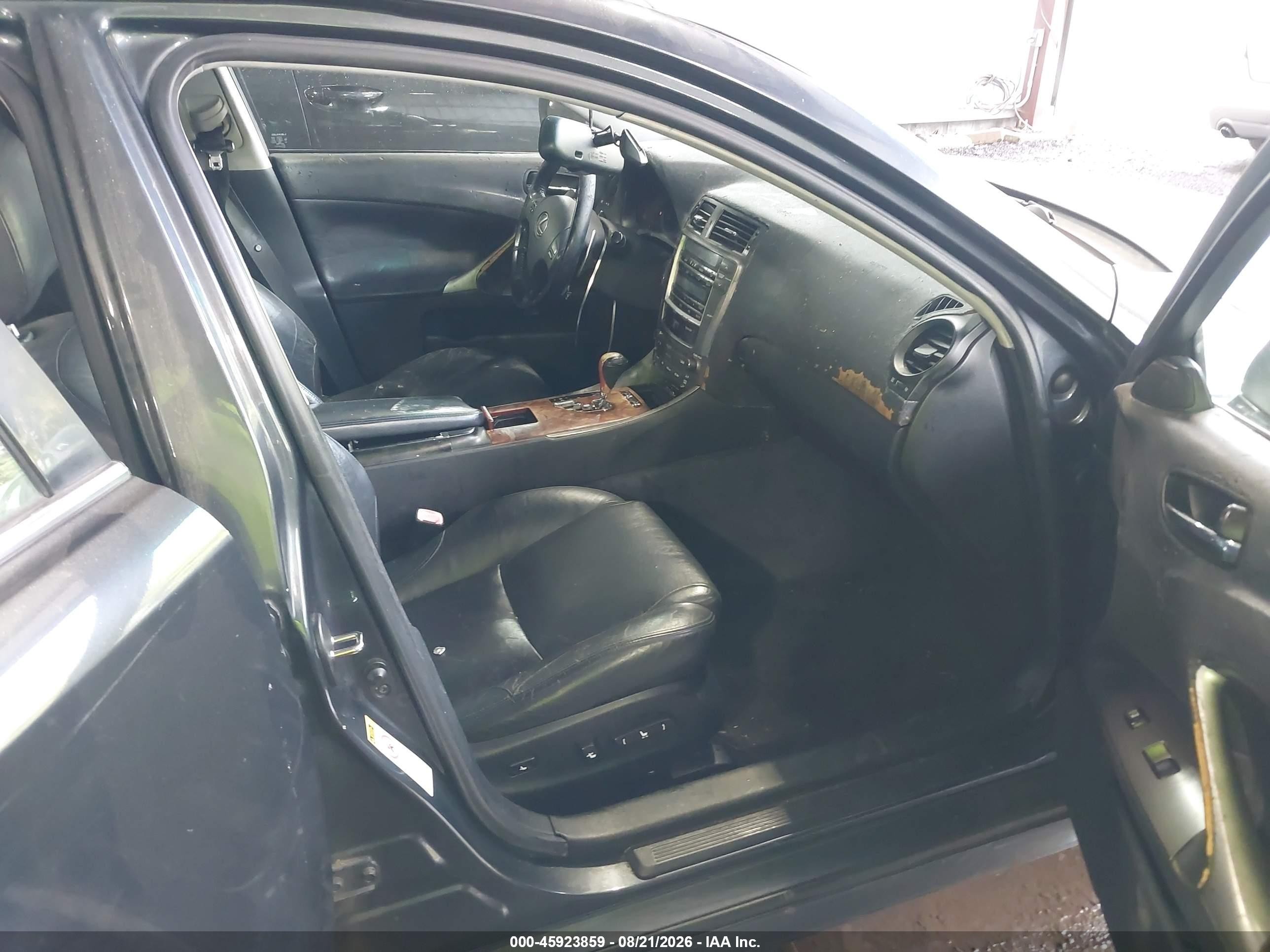 2008 Lexus Is 250   Black vin: JTHBK262785057302