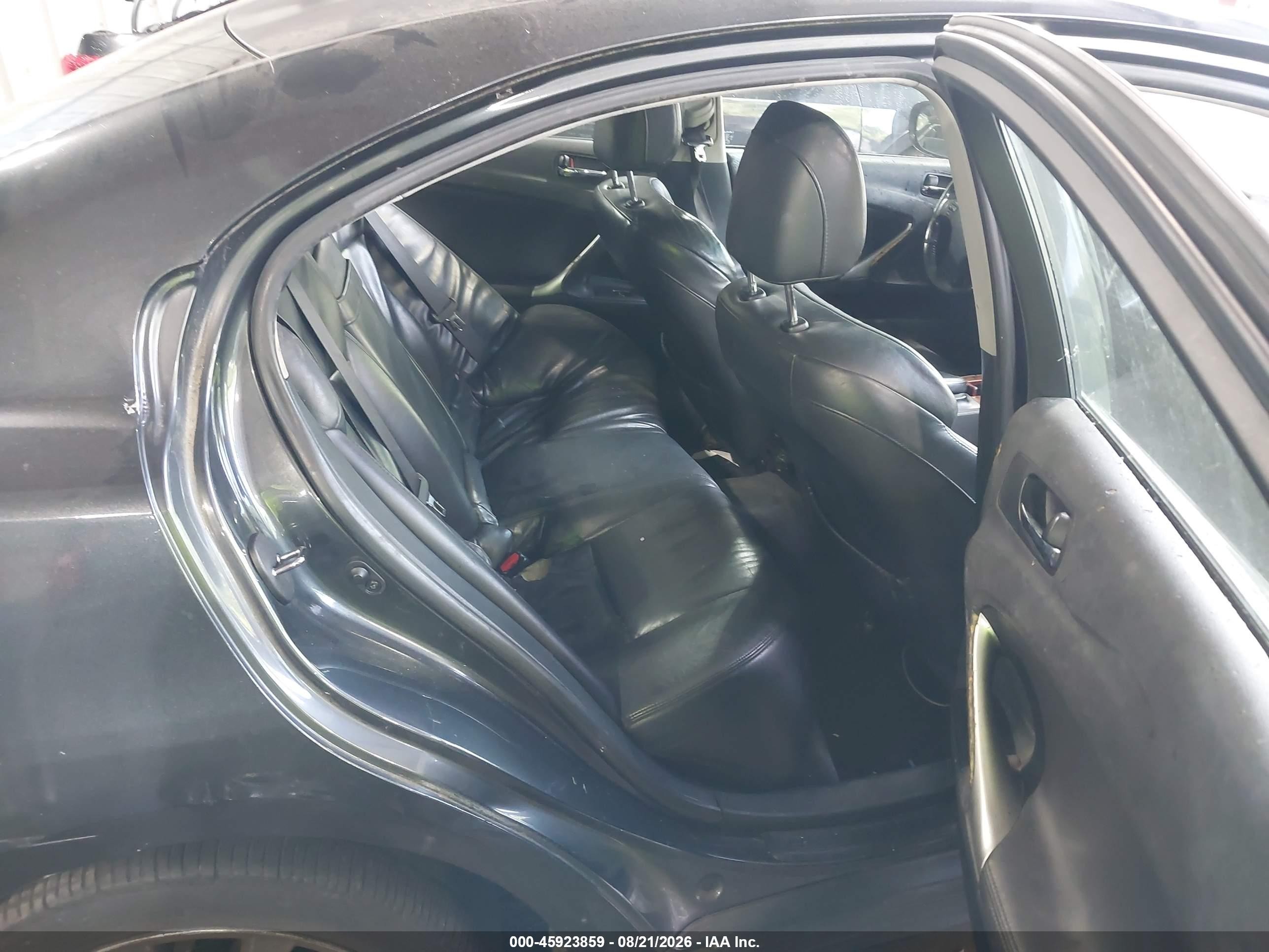 2008 Lexus Is 250   Black vin: JTHBK262785057302