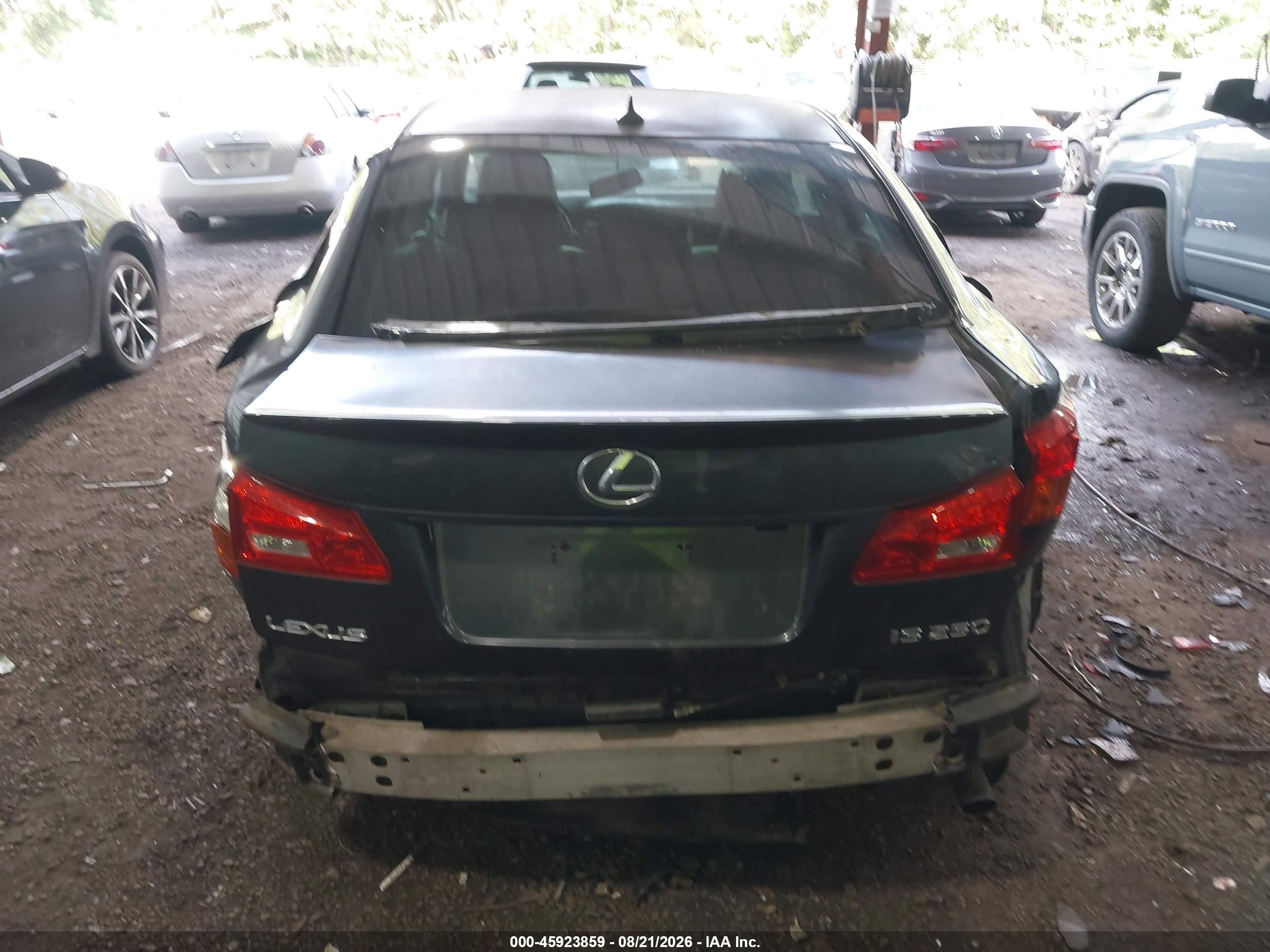 2008 Lexus Is 250   Black vin: JTHBK262785057302