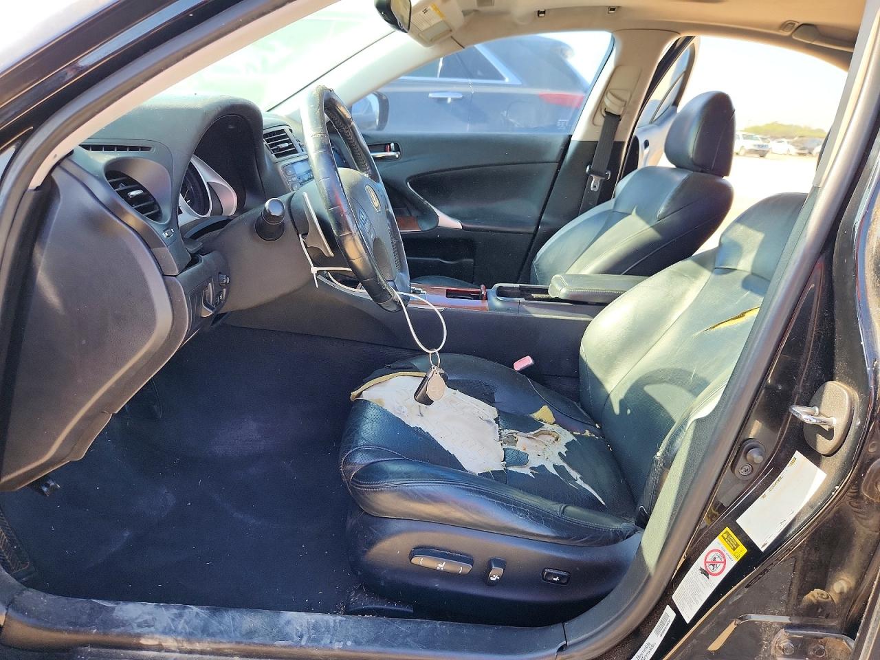 2008 Lexus Is 250 Base Black vin: JTHBK262785071037