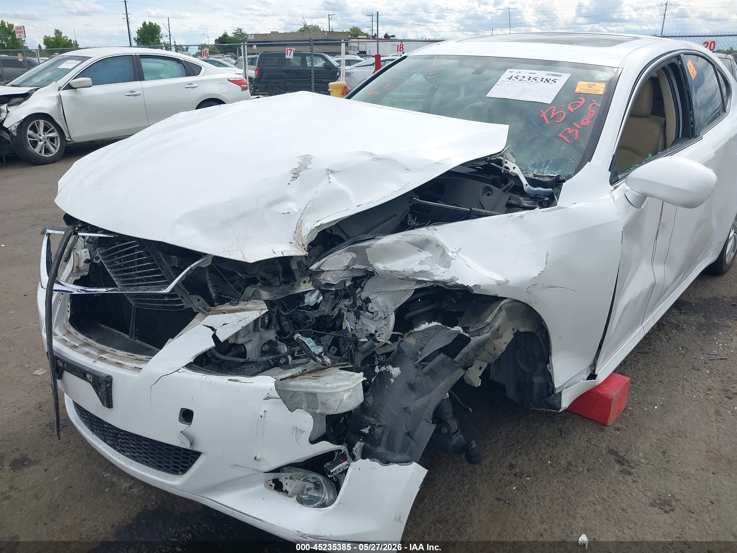 2008 Lexus Is 250   Белый vin: JTHBK262785074164