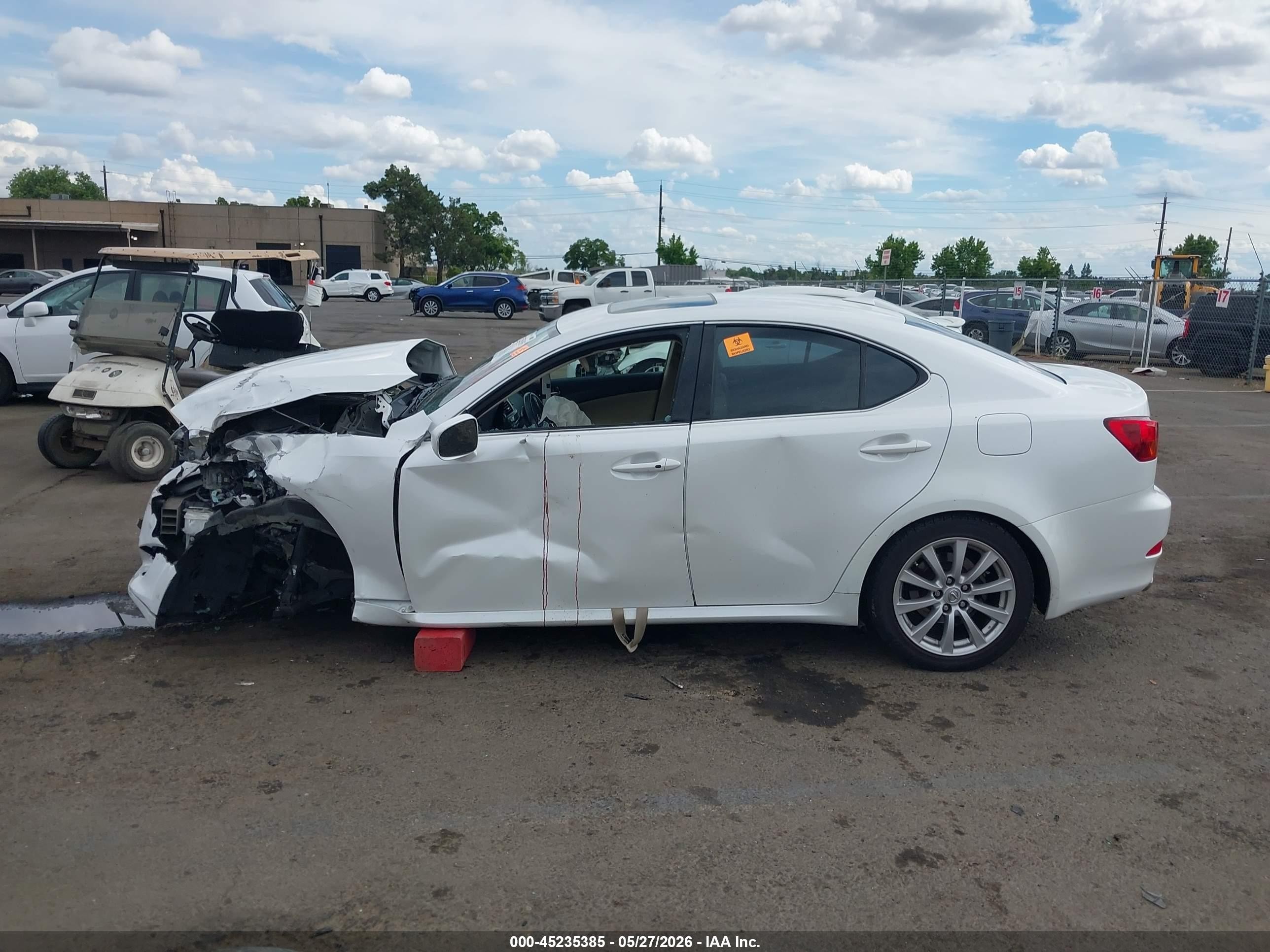 2008 Lexus Is 250   Белый vin: JTHBK262785074164