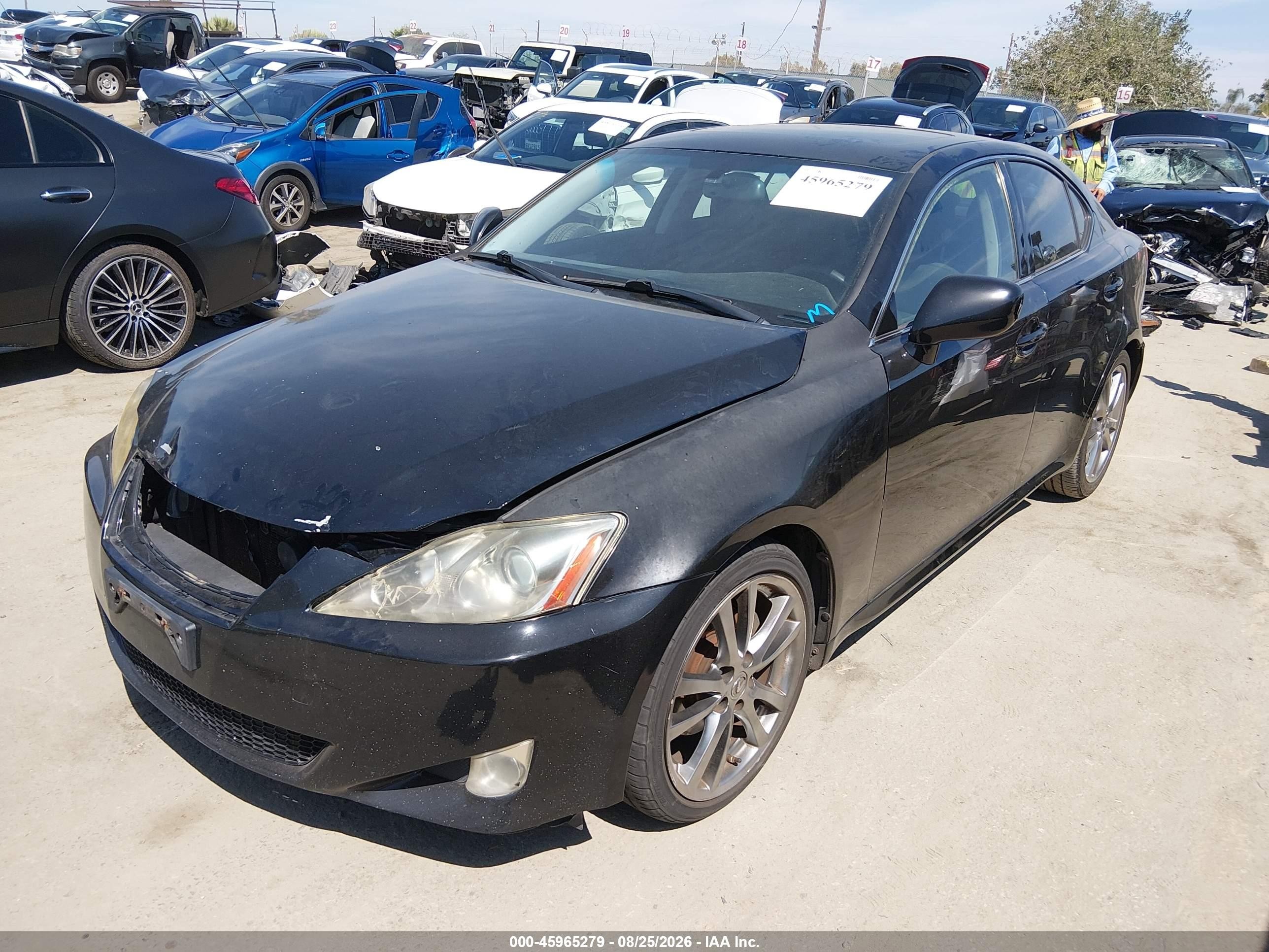2008 Lexus Is 250   Black vin: JTHBK262785079221