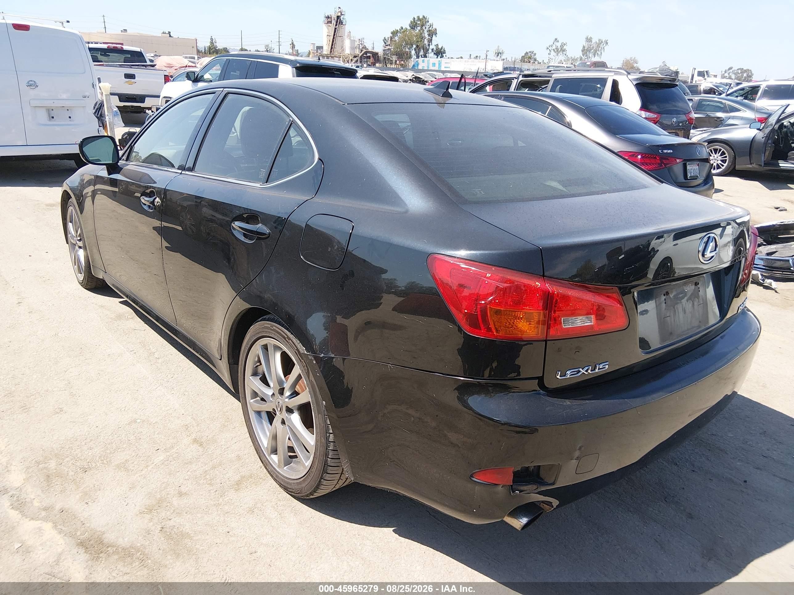 2008 Lexus Is 250   Black vin: JTHBK262785079221