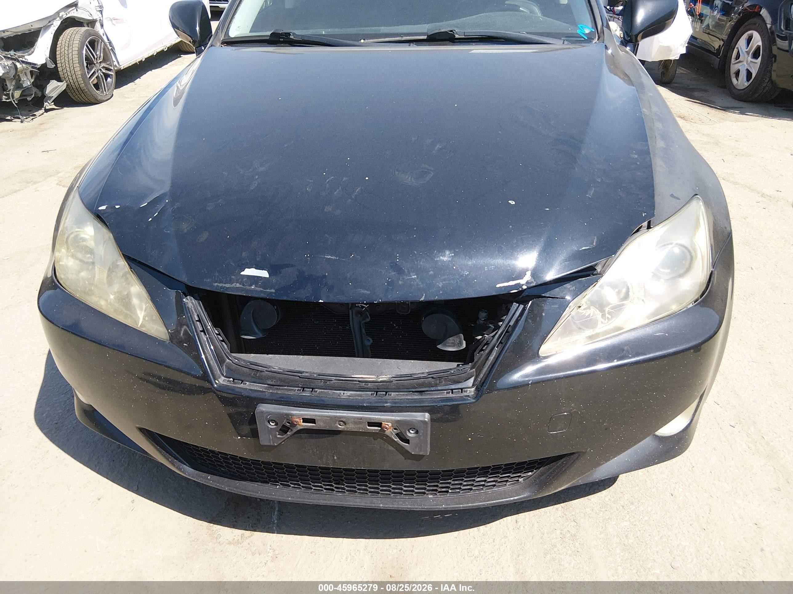 2008 Lexus Is 250   Black vin: JTHBK262785079221