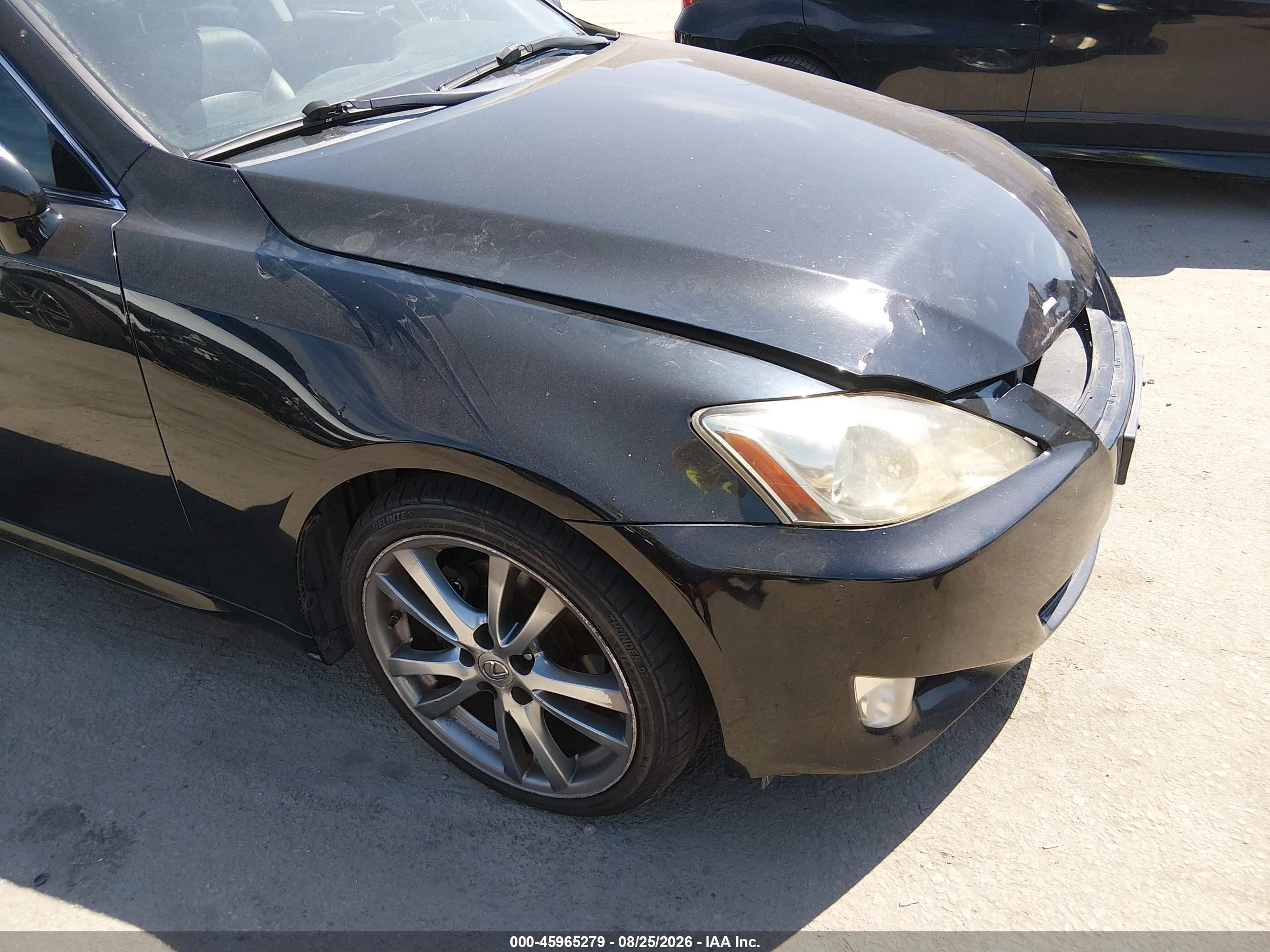 2008 Lexus Is 250   Black vin: JTHBK262785079221