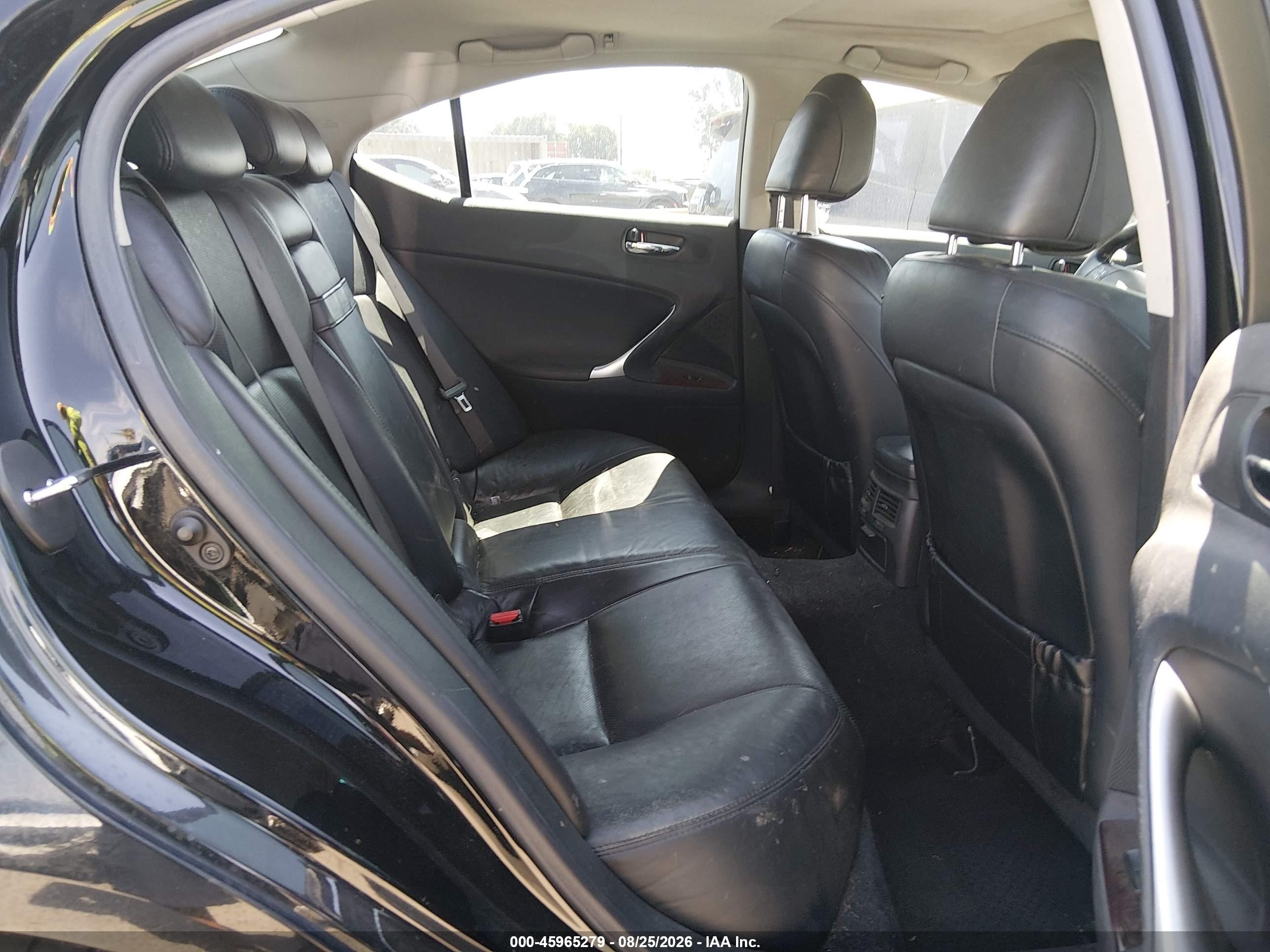 2008 Lexus Is 250   Black vin: JTHBK262785079221