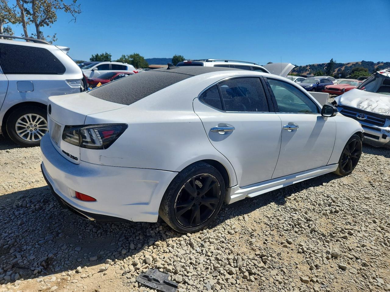 2009 Lexus Is 250 Base White vin: JTHBK262792083496