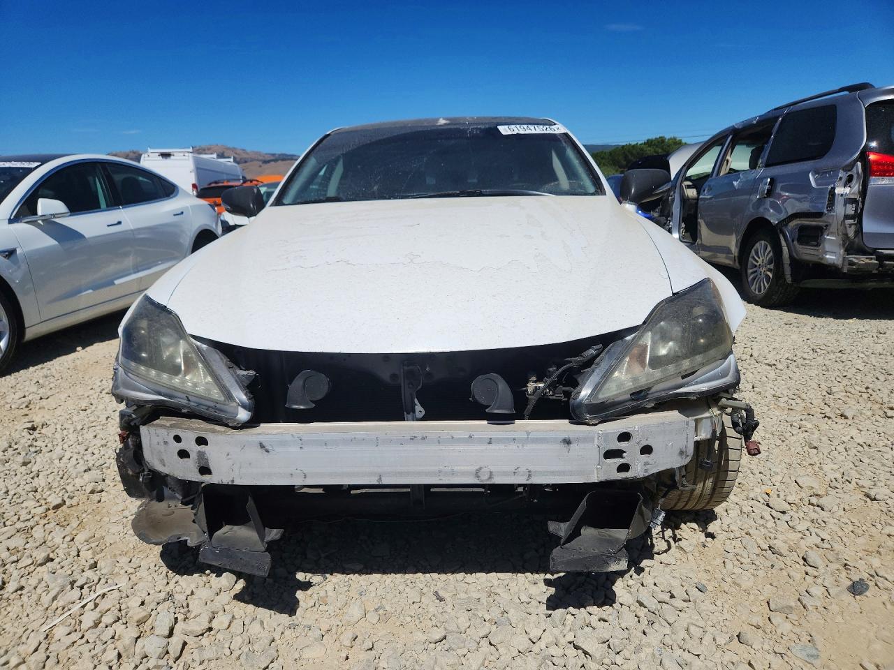 2009 Lexus Is 250 Base White vin: JTHBK262792083496
