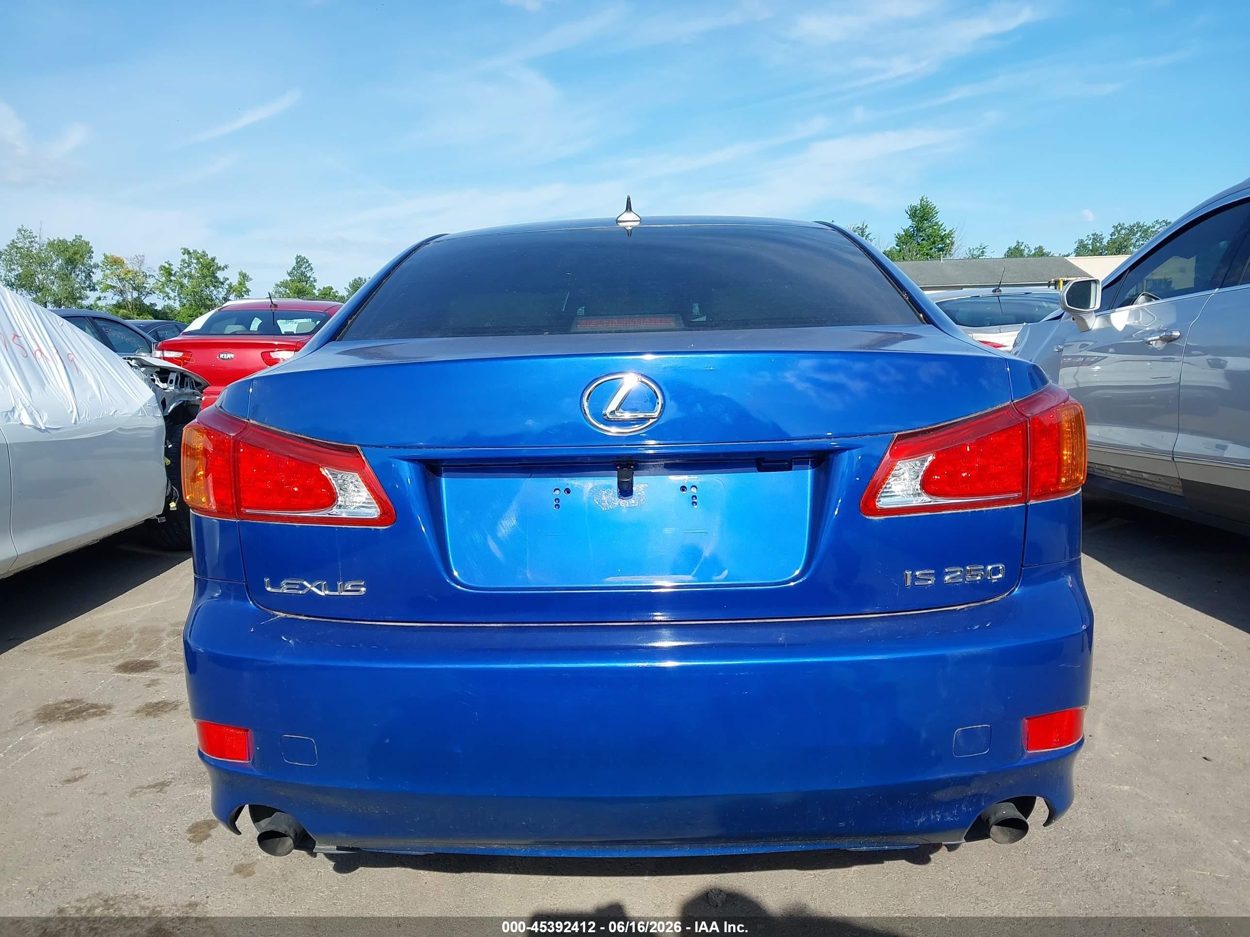 2009 Lexus Is 250   Blue vin: JTHBK262792093123