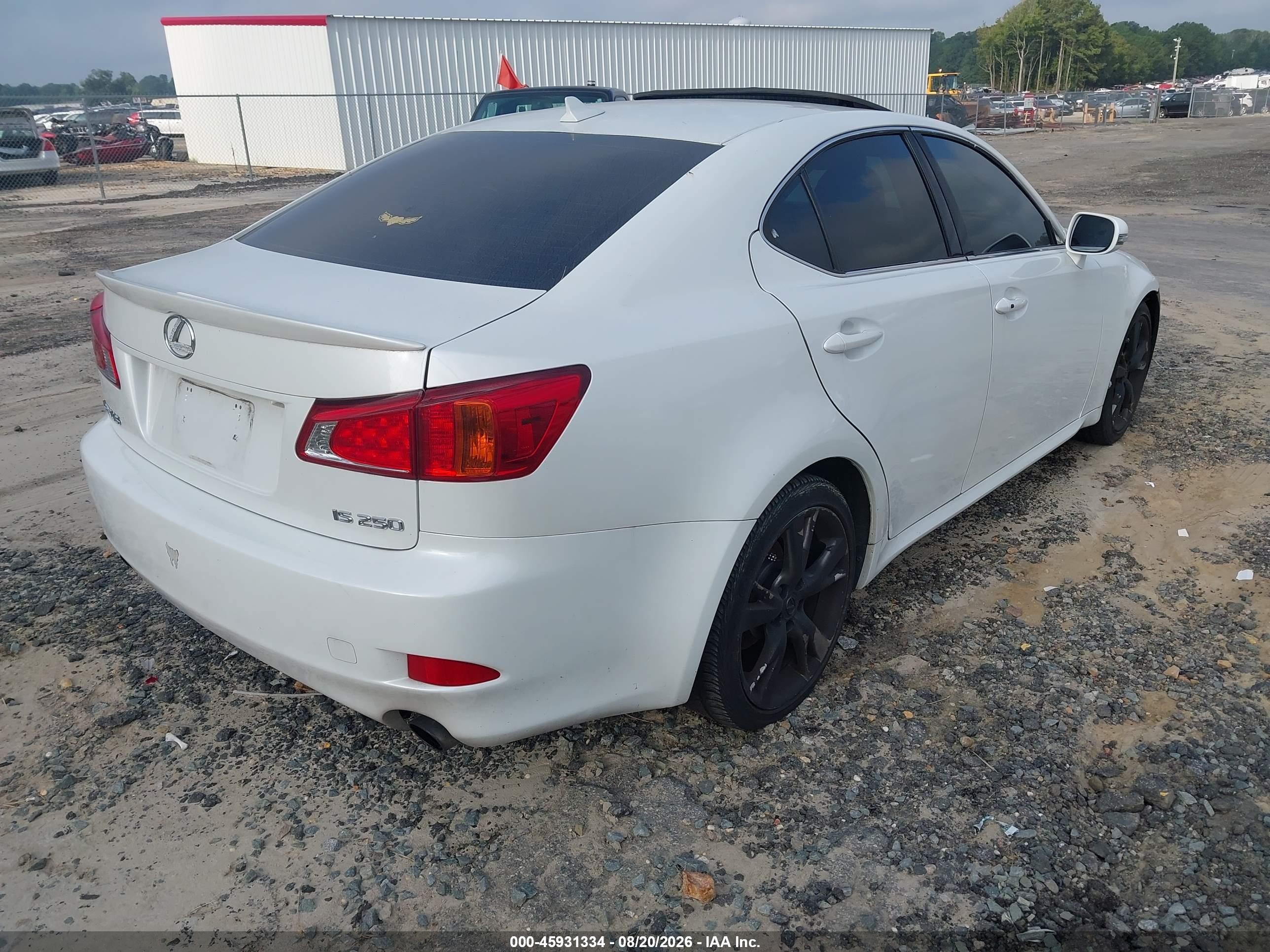 2009 Lexus Is 250 White vin: JTHBK262792093414