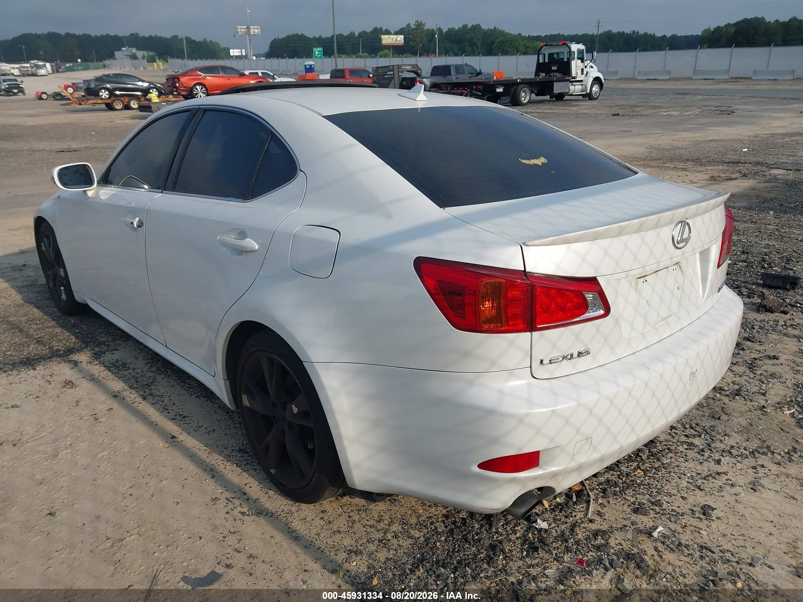 2009 Lexus Is 250 White vin: JTHBK262792093414