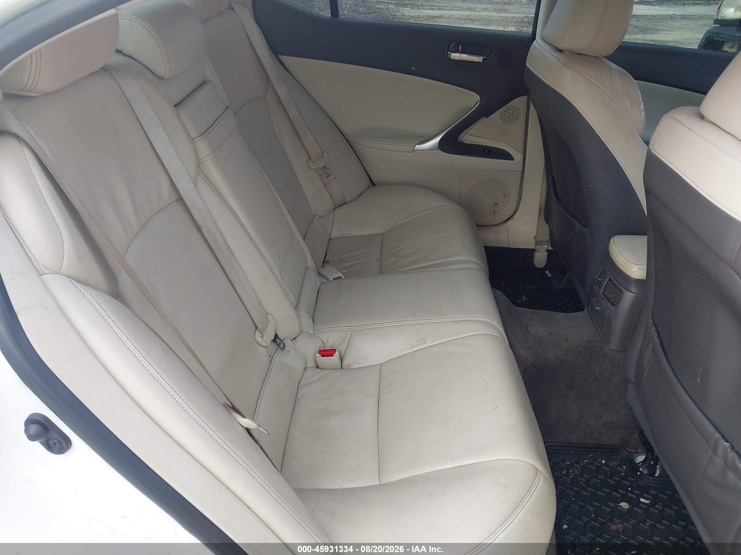 2009 Lexus Is 250 White vin: JTHBK262792093414
