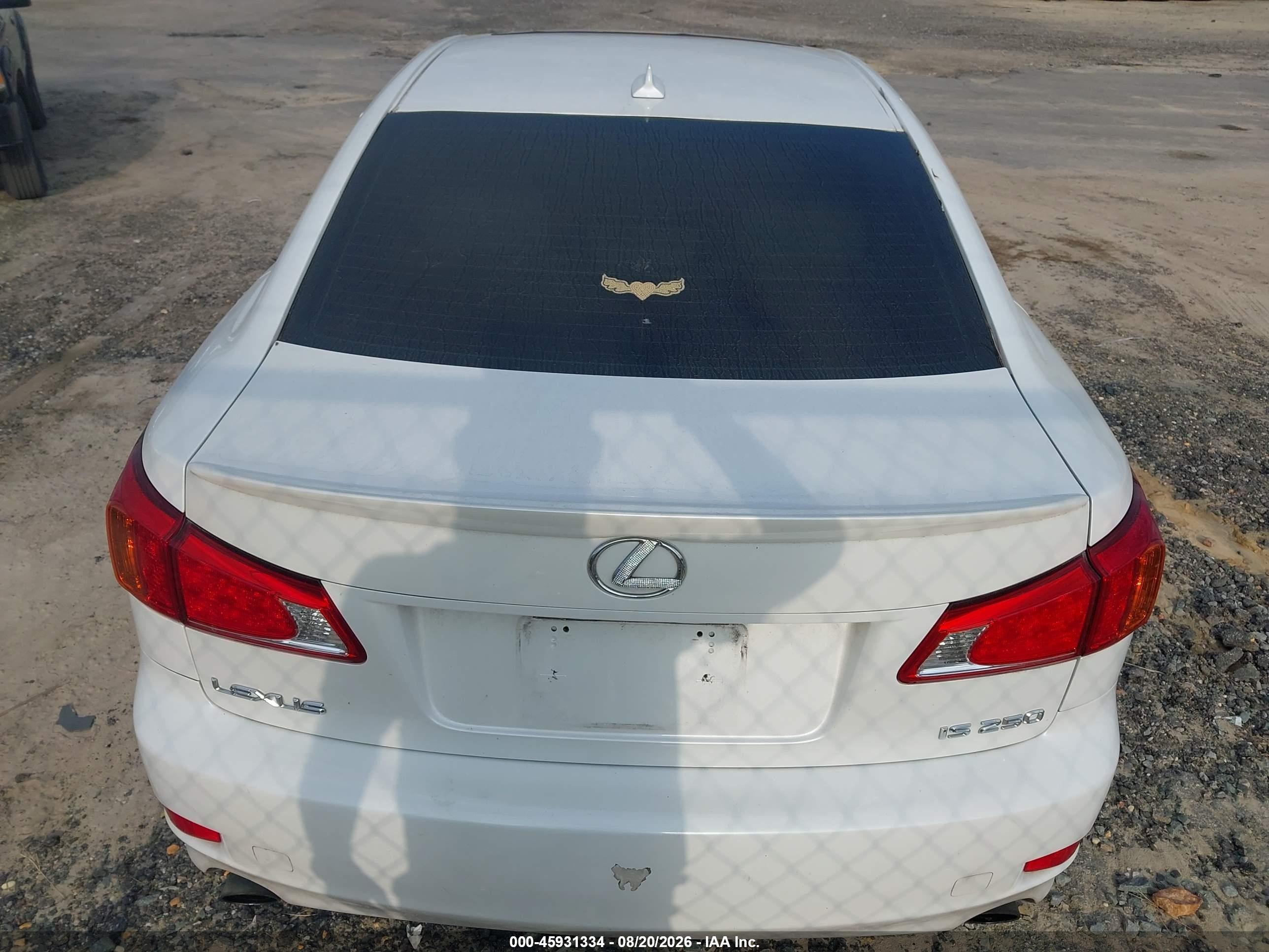 2009 Lexus Is 250 White vin: JTHBK262792093414