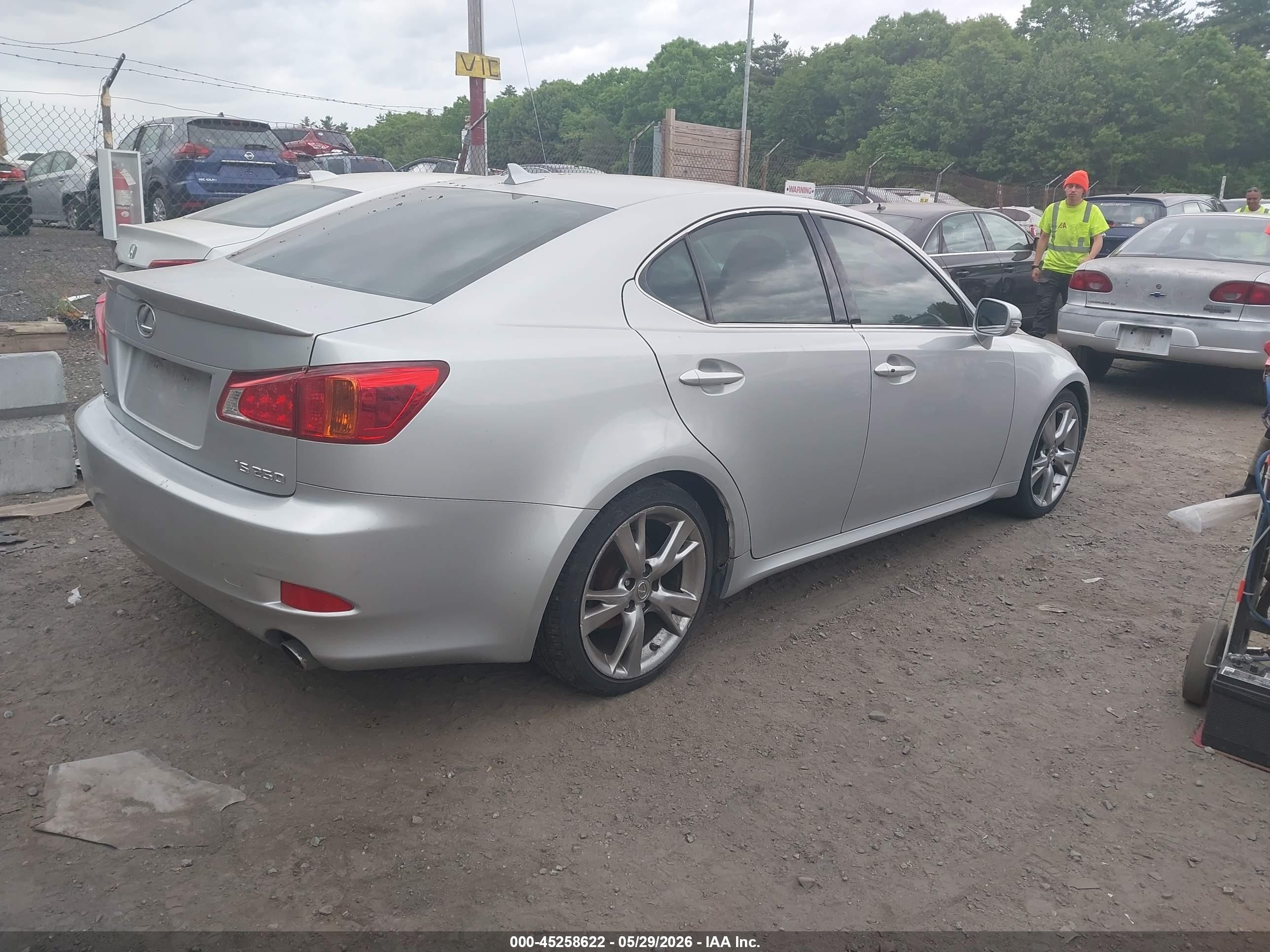 2009 Lexus Is 250   Silver vin: JTHBK262795092696