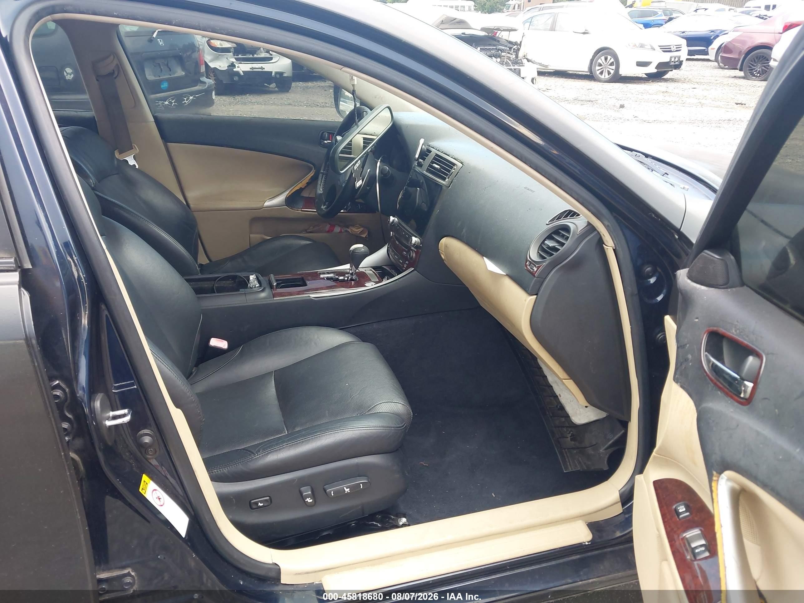 2006 Lexus Is 250   Black vin: JTHBK262865004136