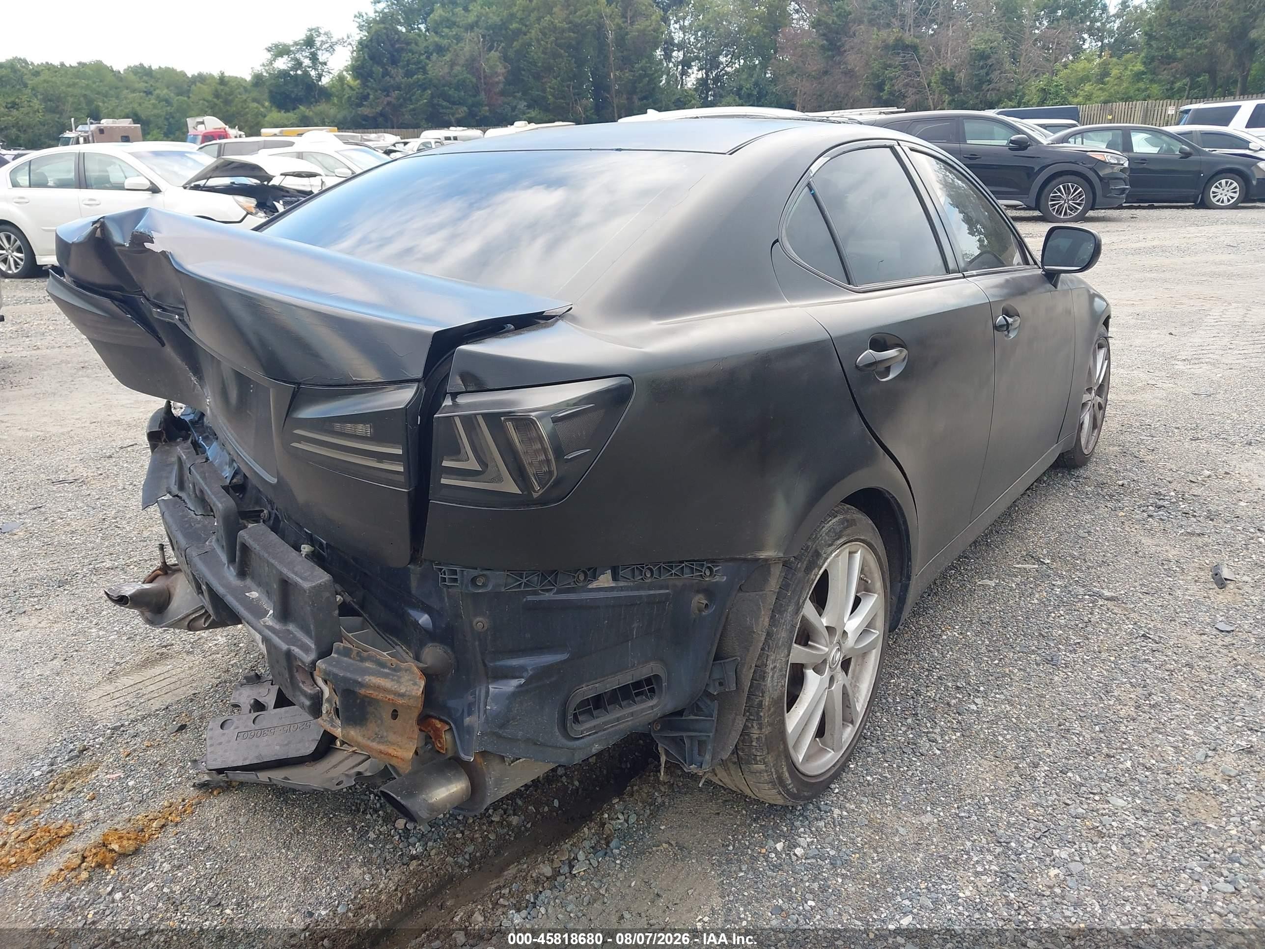 2006 Lexus Is 250   Black vin: JTHBK262865004136