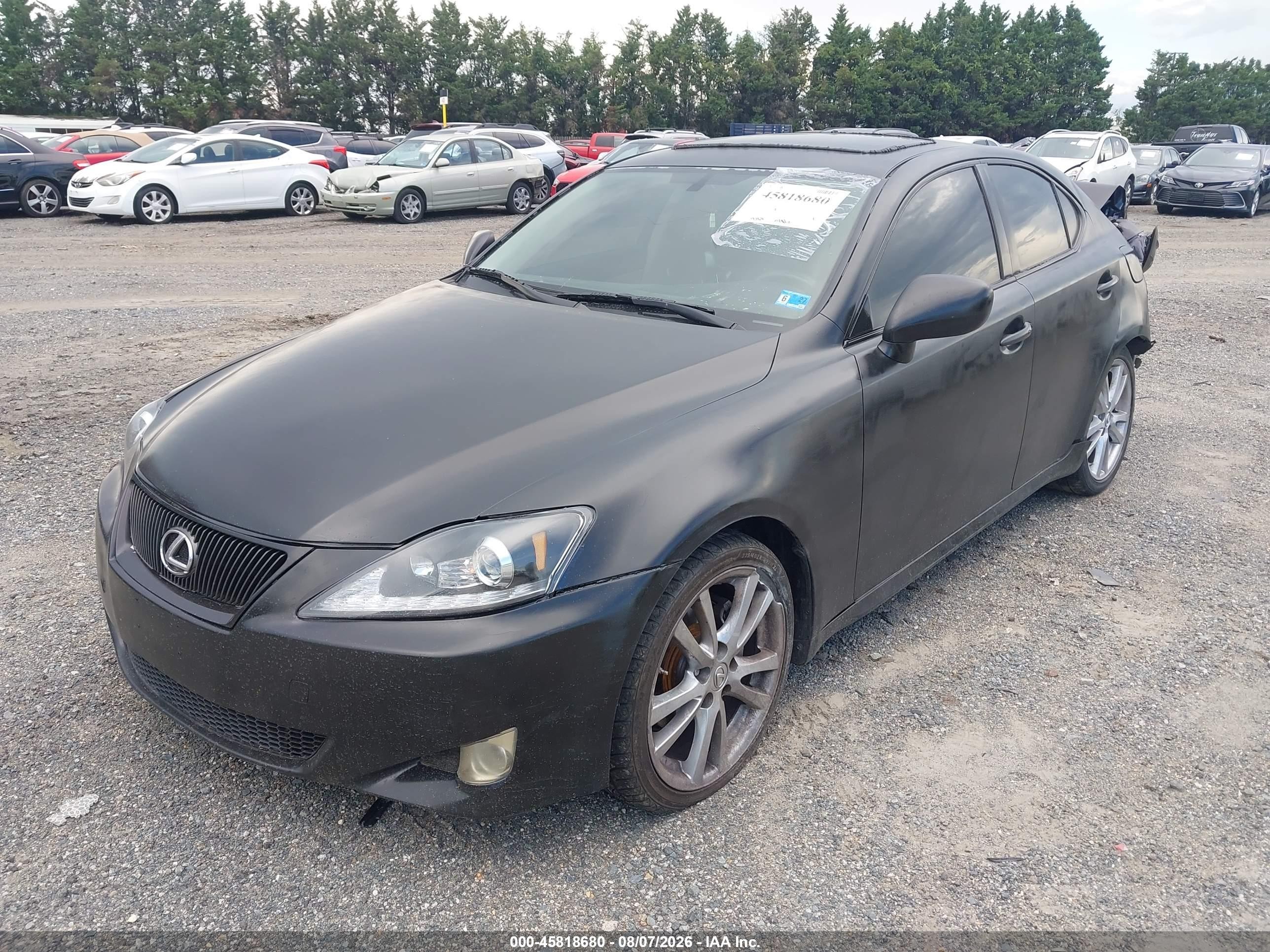 2006 Lexus Is 250   Black vin: JTHBK262865004136