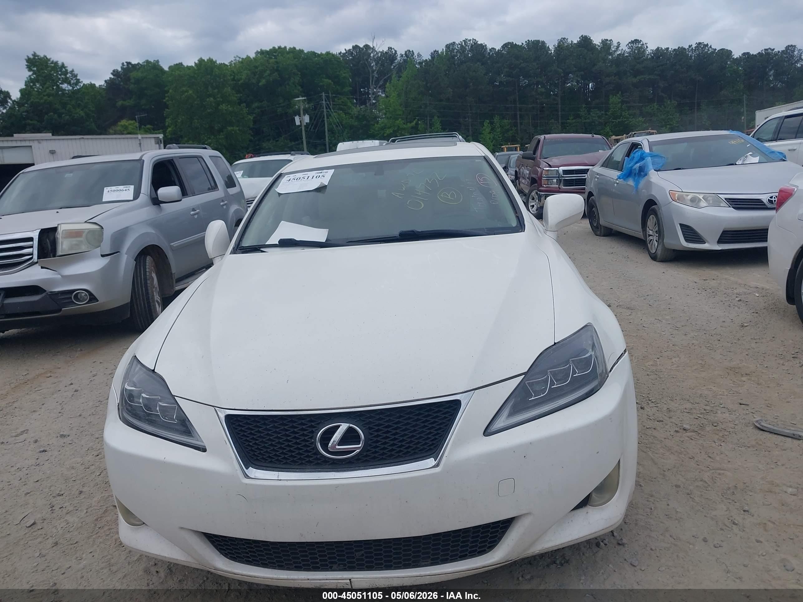 2006 Lexus Is 250 White vin: JTHBK262865014732
