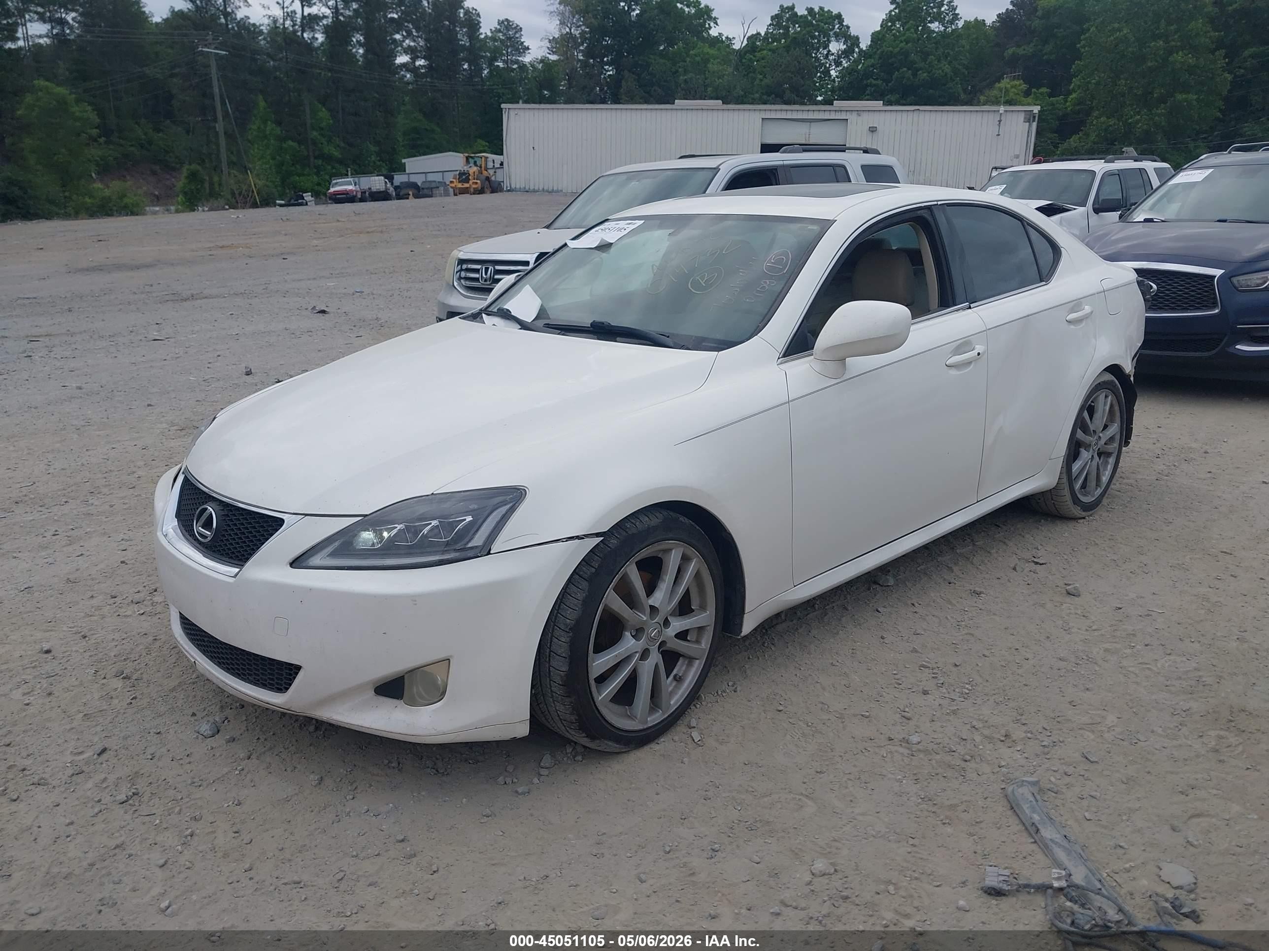 2006 Lexus Is 250 White vin: JTHBK262865014732