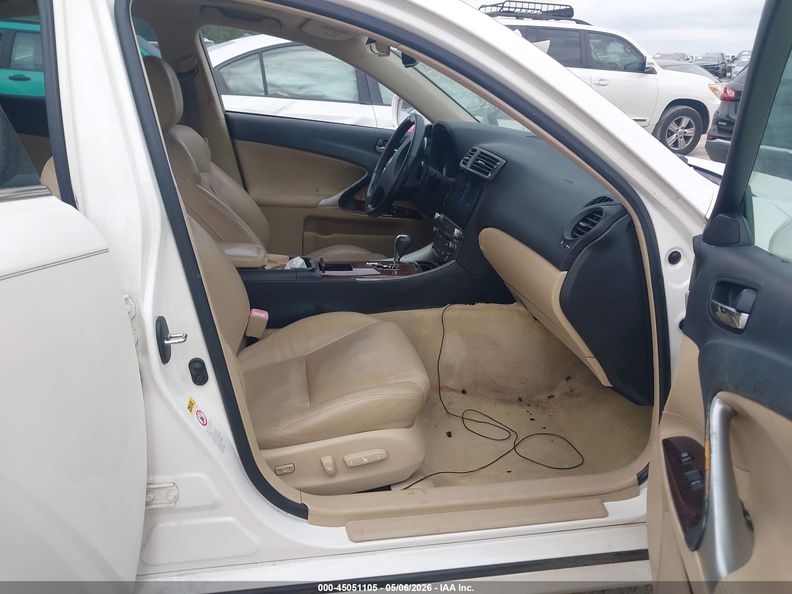 2006 Lexus Is 250 White vin: JTHBK262865014732
