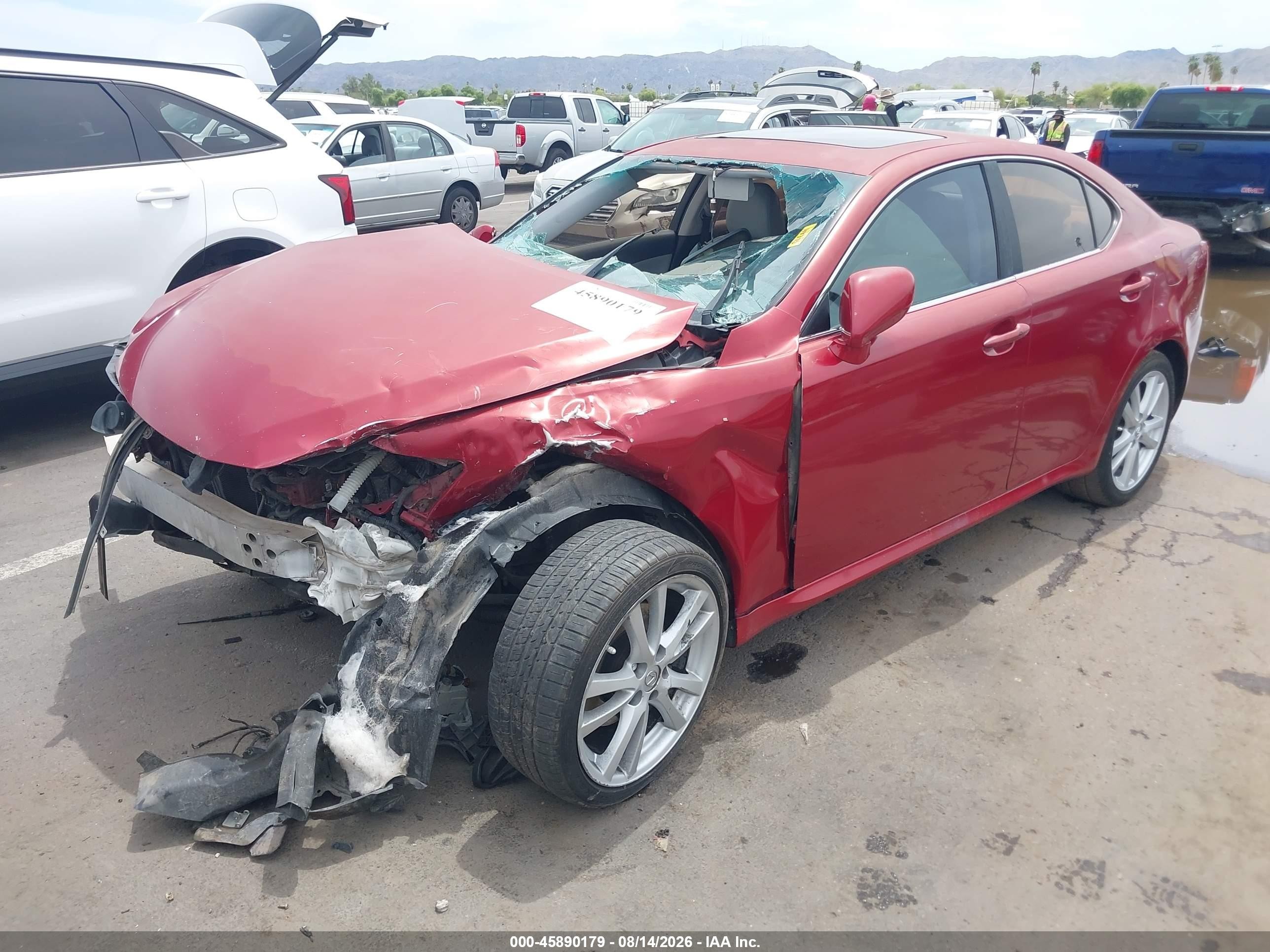 2006 Lexus Is 250   Red vin: JTHBK262865024421