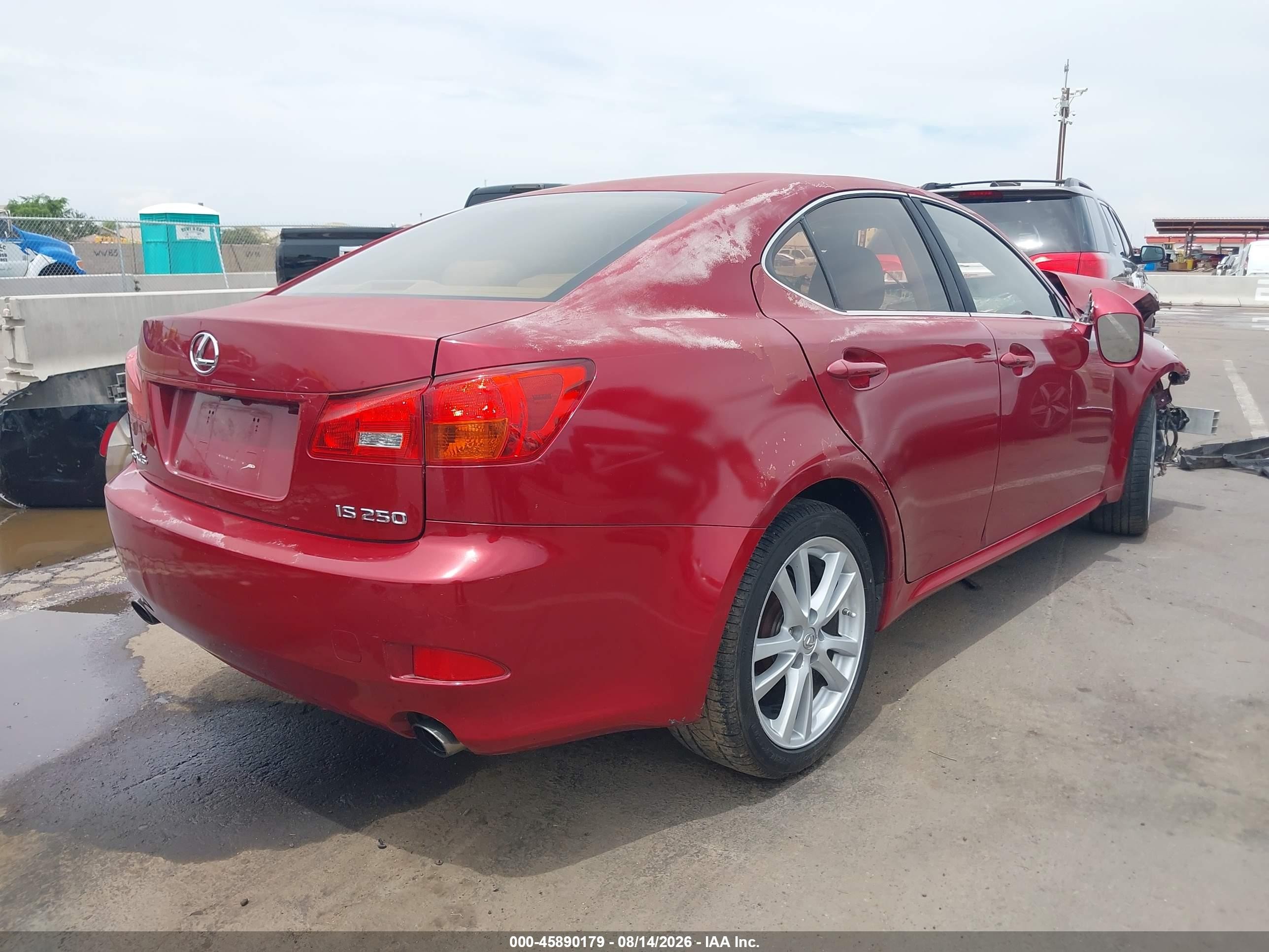 2006 Lexus Is 250   Red vin: JTHBK262865024421