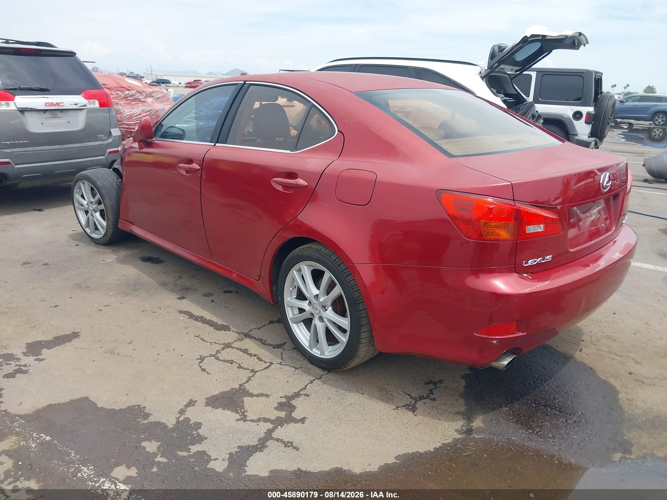 2006 Lexus Is 250   Red vin: JTHBK262865024421