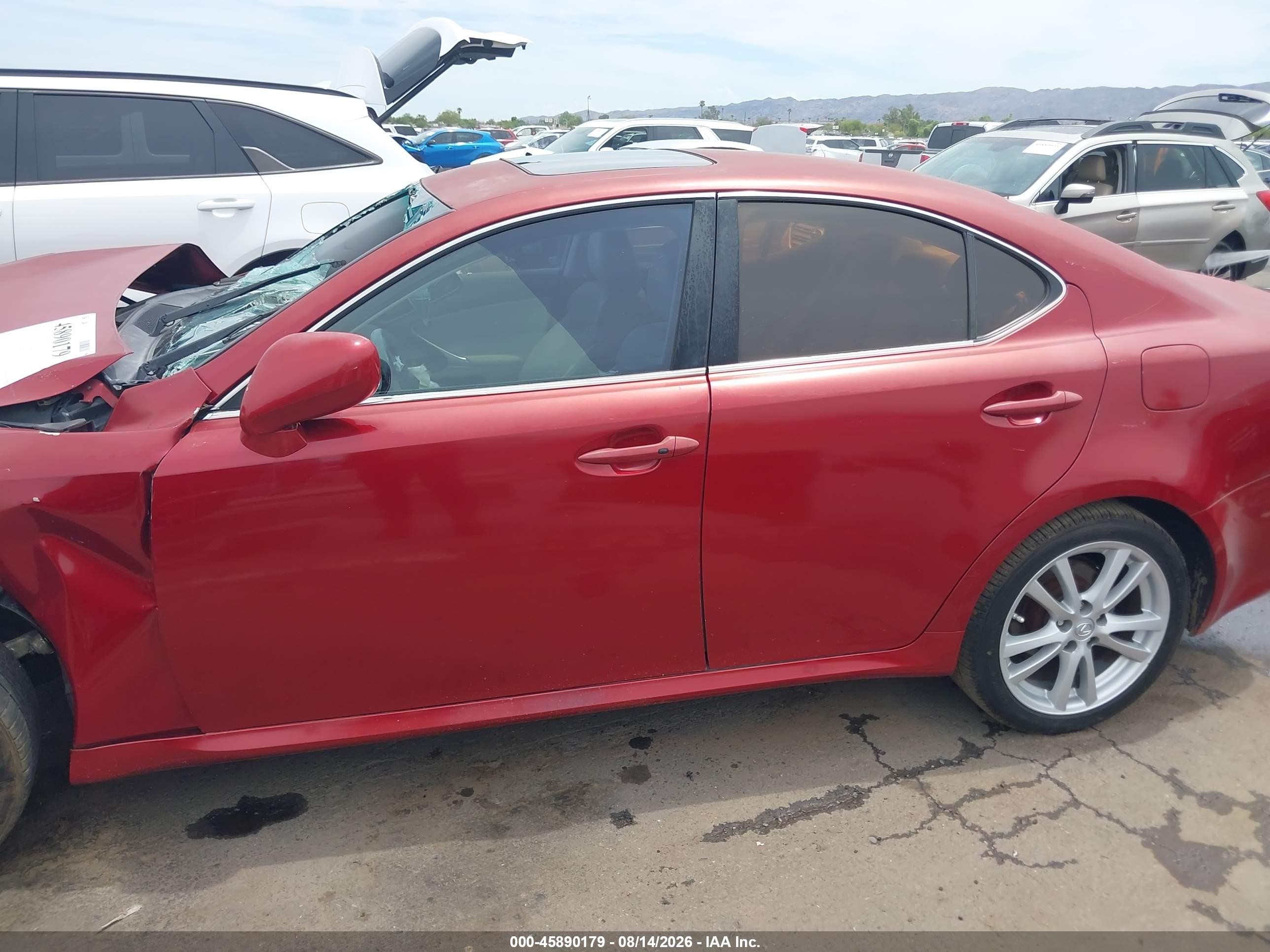 2006 Lexus Is 250   Red vin: JTHBK262865024421