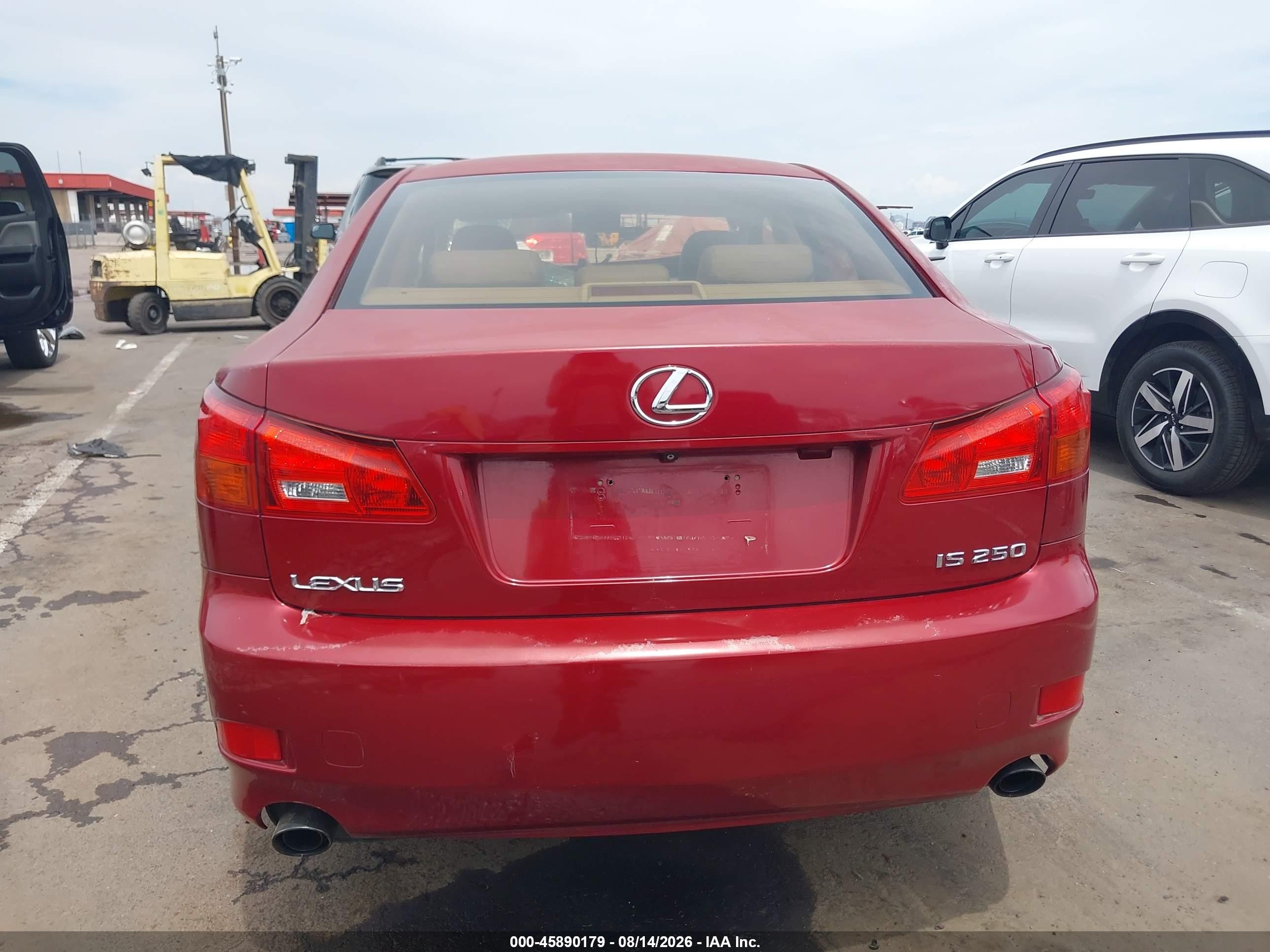 2006 Lexus Is 250   Red vin: JTHBK262865024421