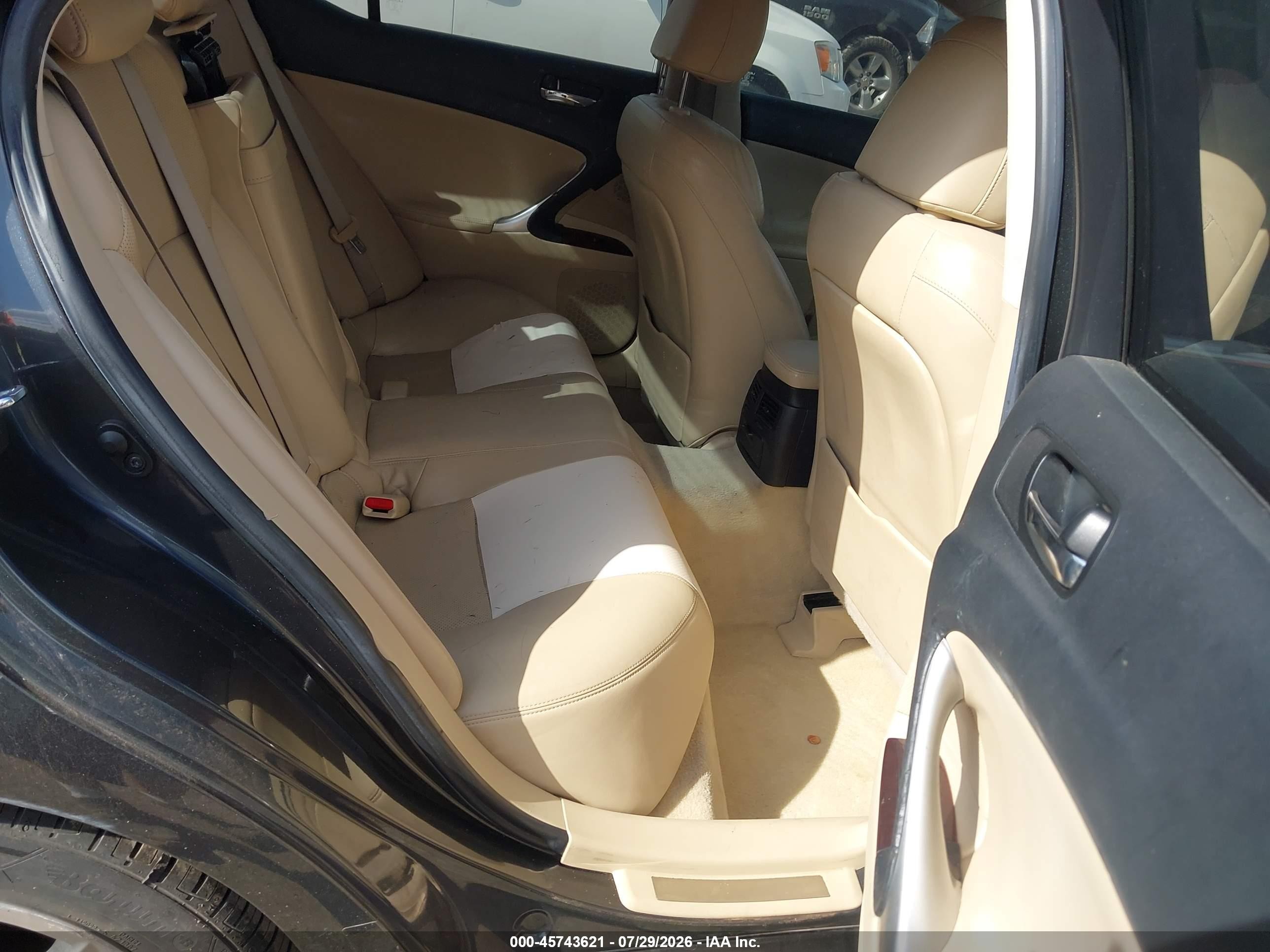 2007 Lexus Is 250   Black vin: JTHBK262872029301