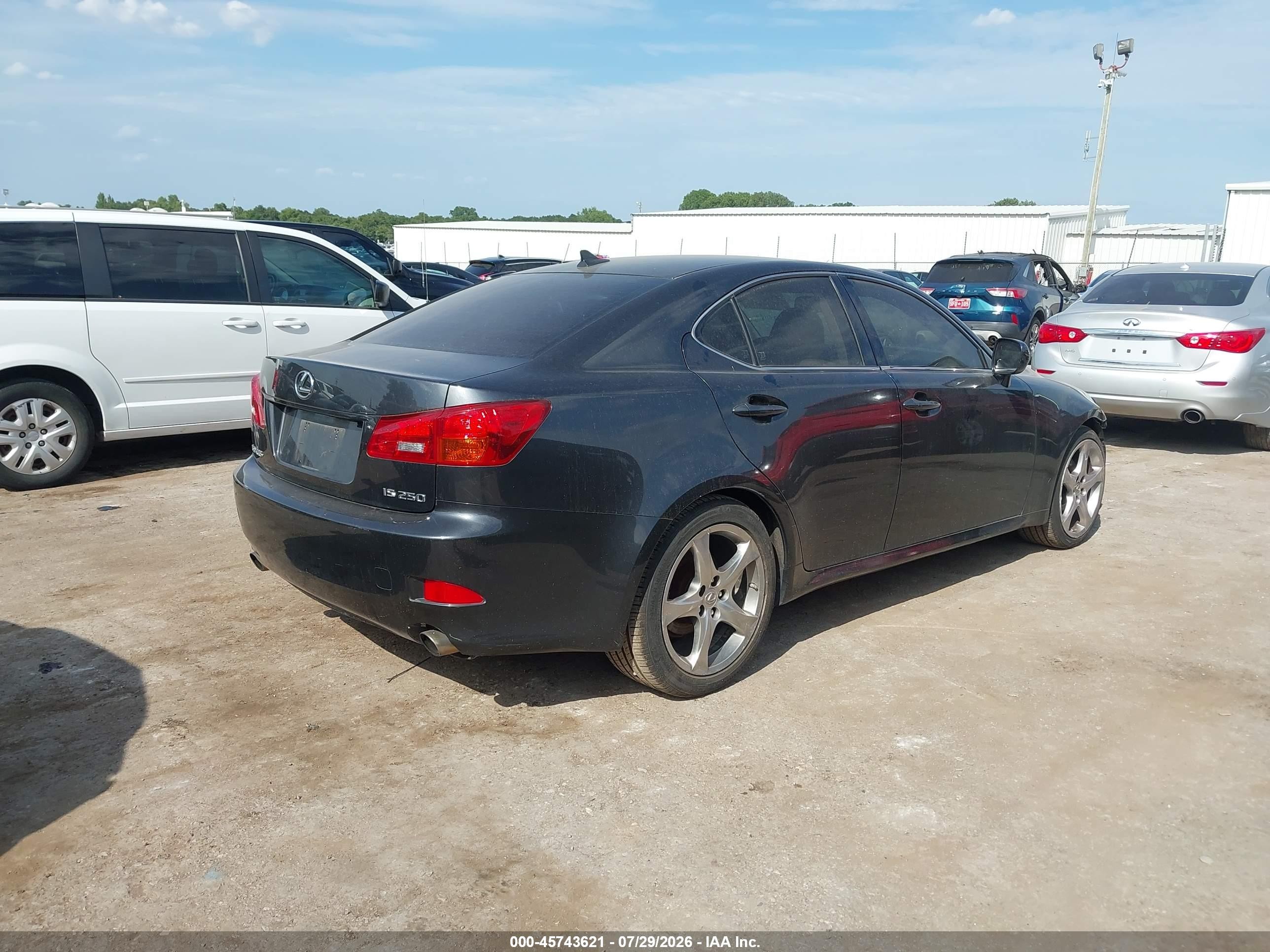 2007 Lexus Is 250   Black vin: JTHBK262872029301