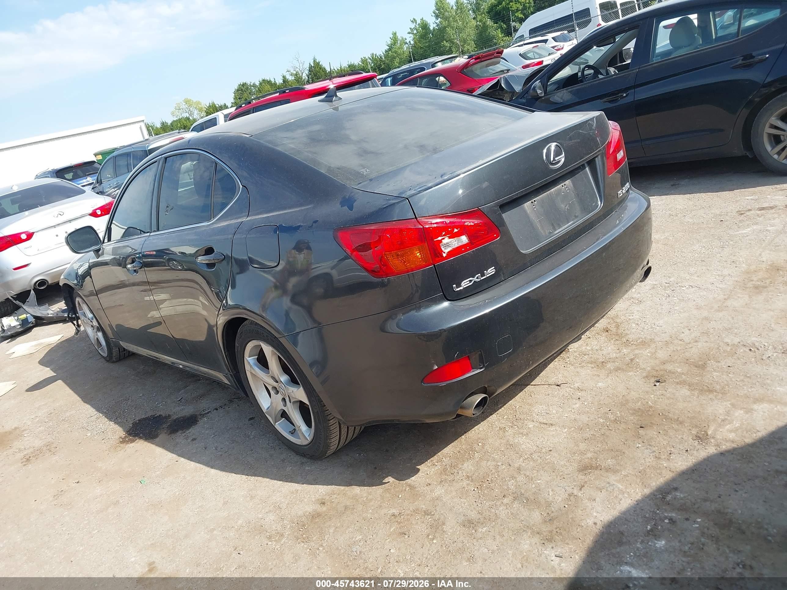 2007 Lexus Is 250   Black vin: JTHBK262872029301