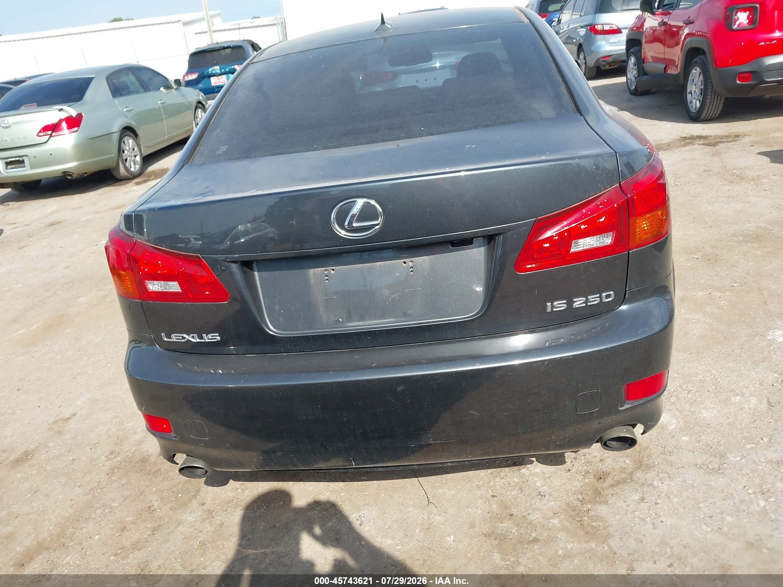 2007 Lexus Is 250   Black vin: JTHBK262872029301