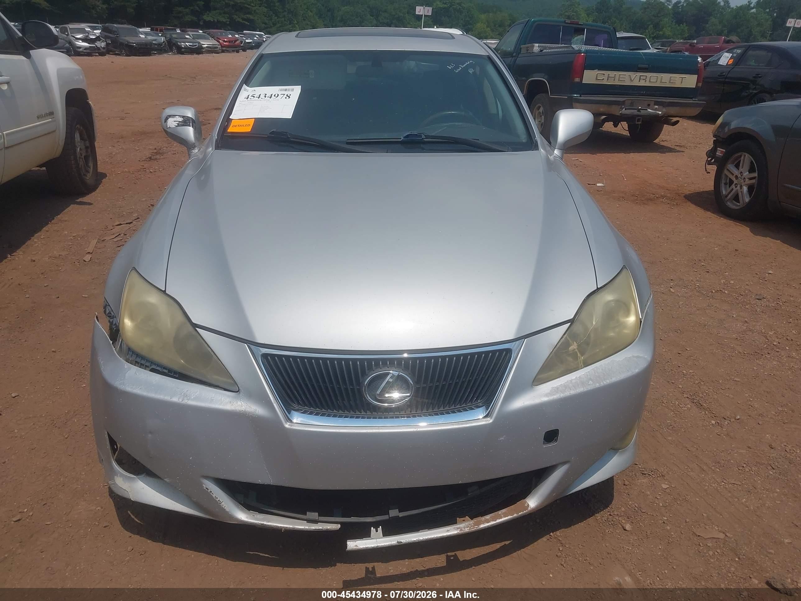 2007 Lexus Is 250   Silver vin: JTHBK262872048642