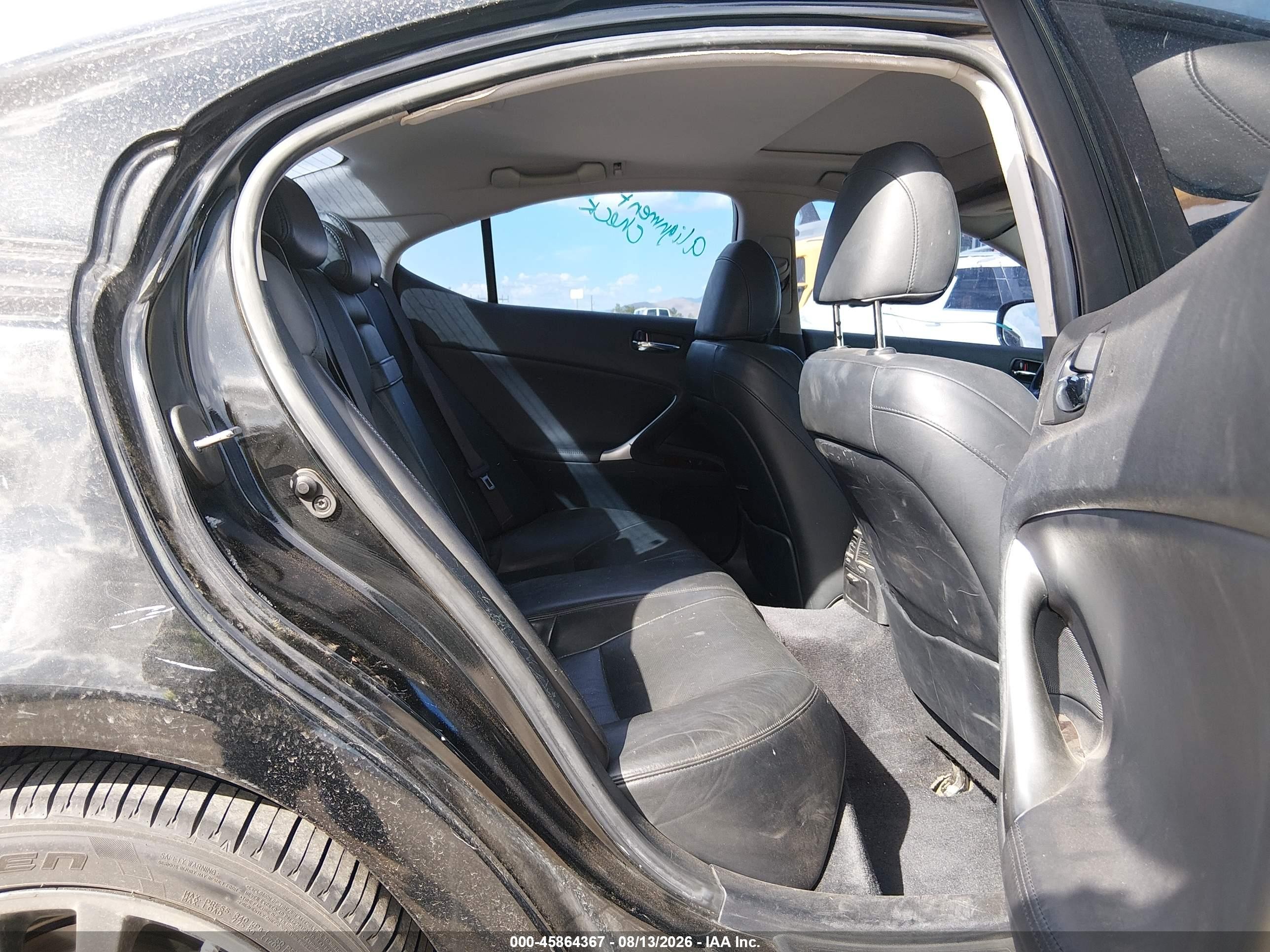 2007 Lexus Is 250   Black vin: JTHBK262872053811