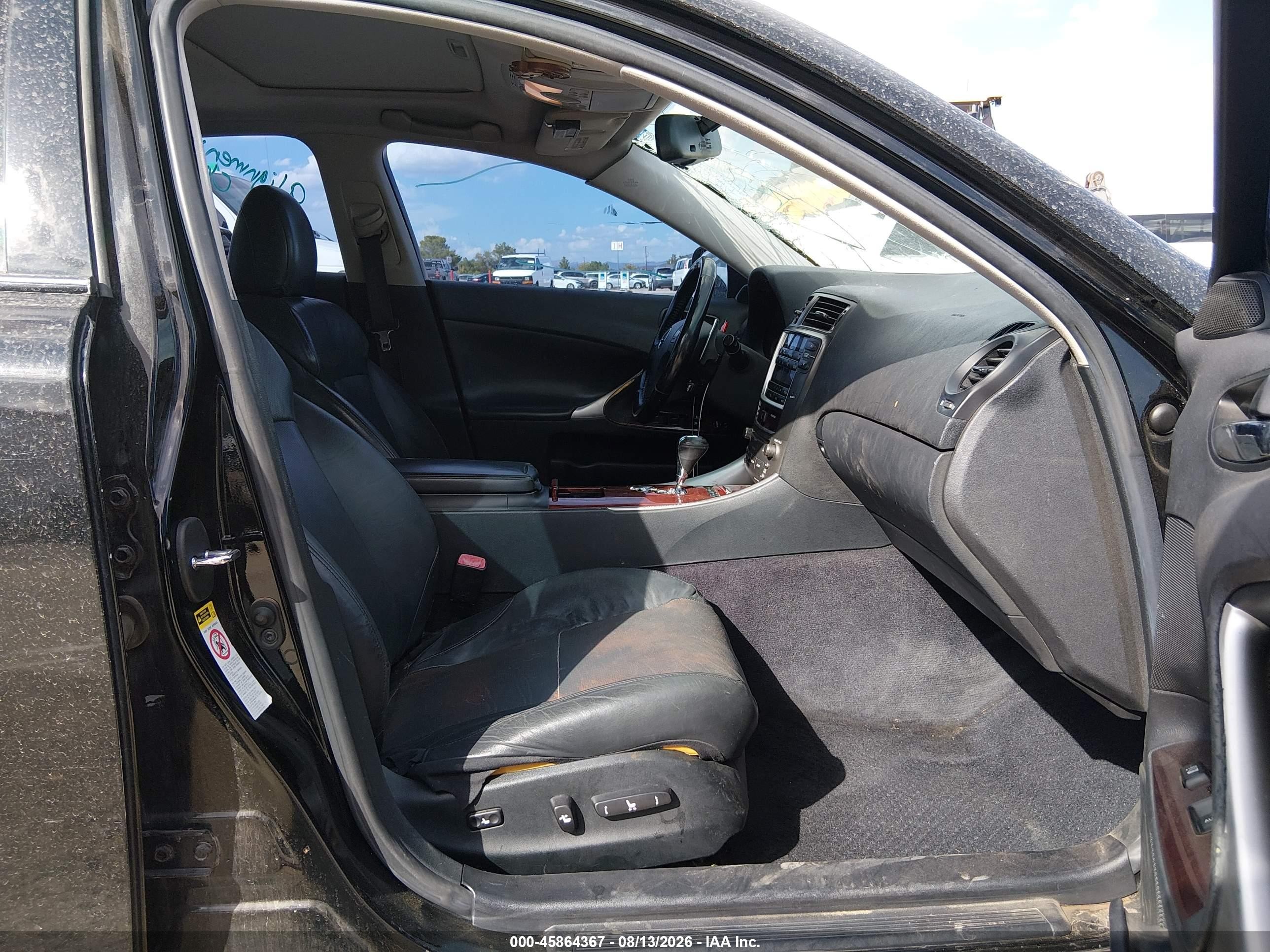 2007 Lexus Is 250   Black vin: JTHBK262872053811