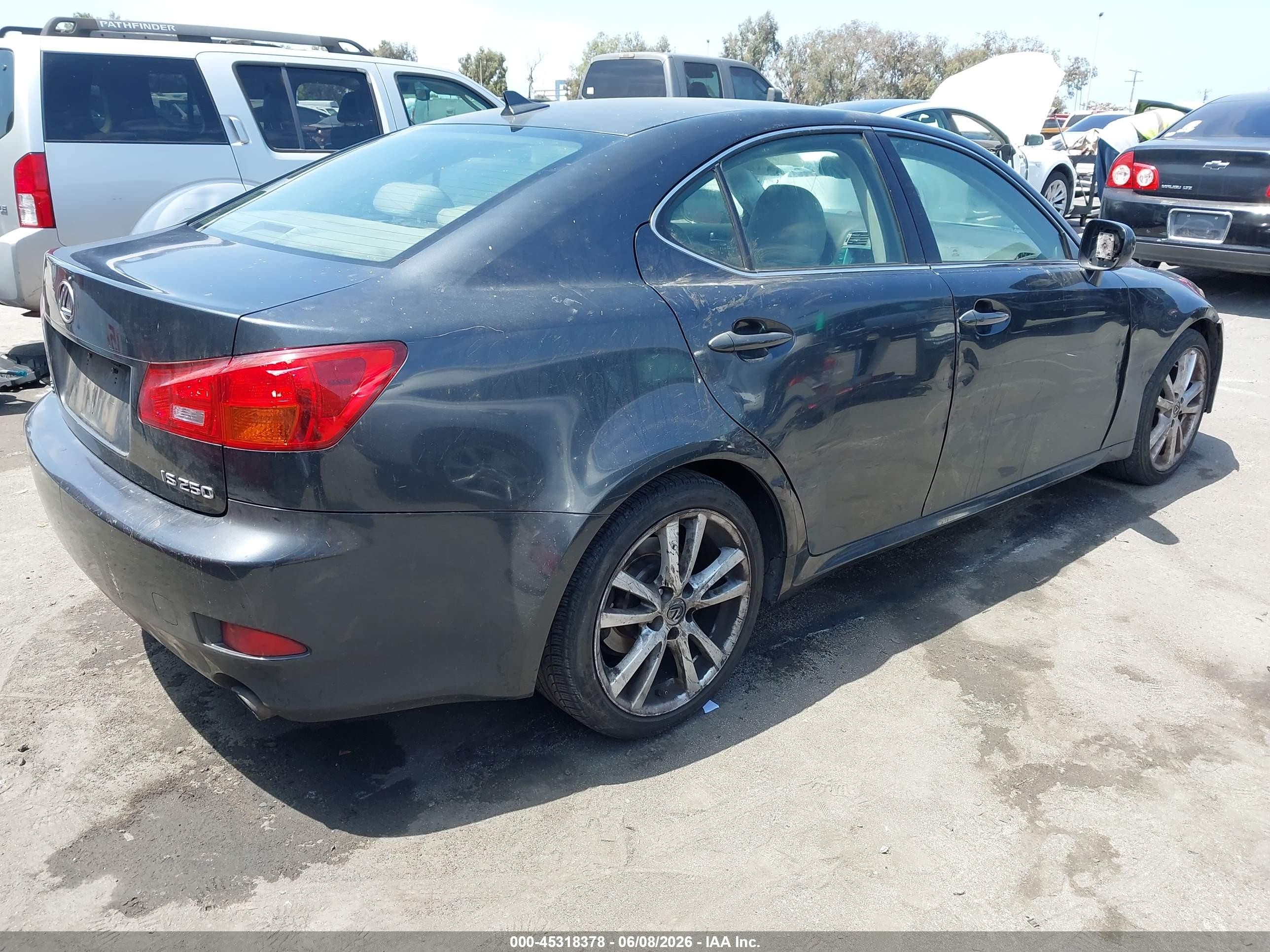 2007 Lexus Is 250   Dark Blue vin: JTHBK262875036277