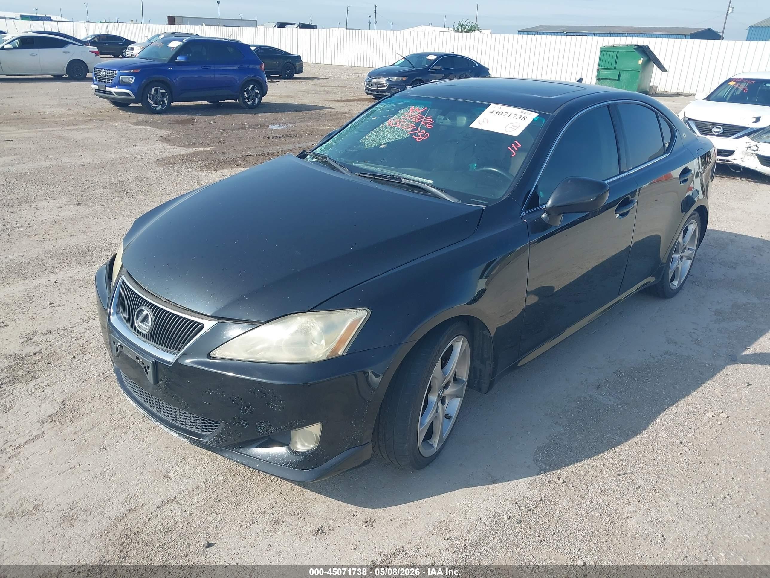 2008 Lexus Is 250   Black vin: JTHBK262882080606