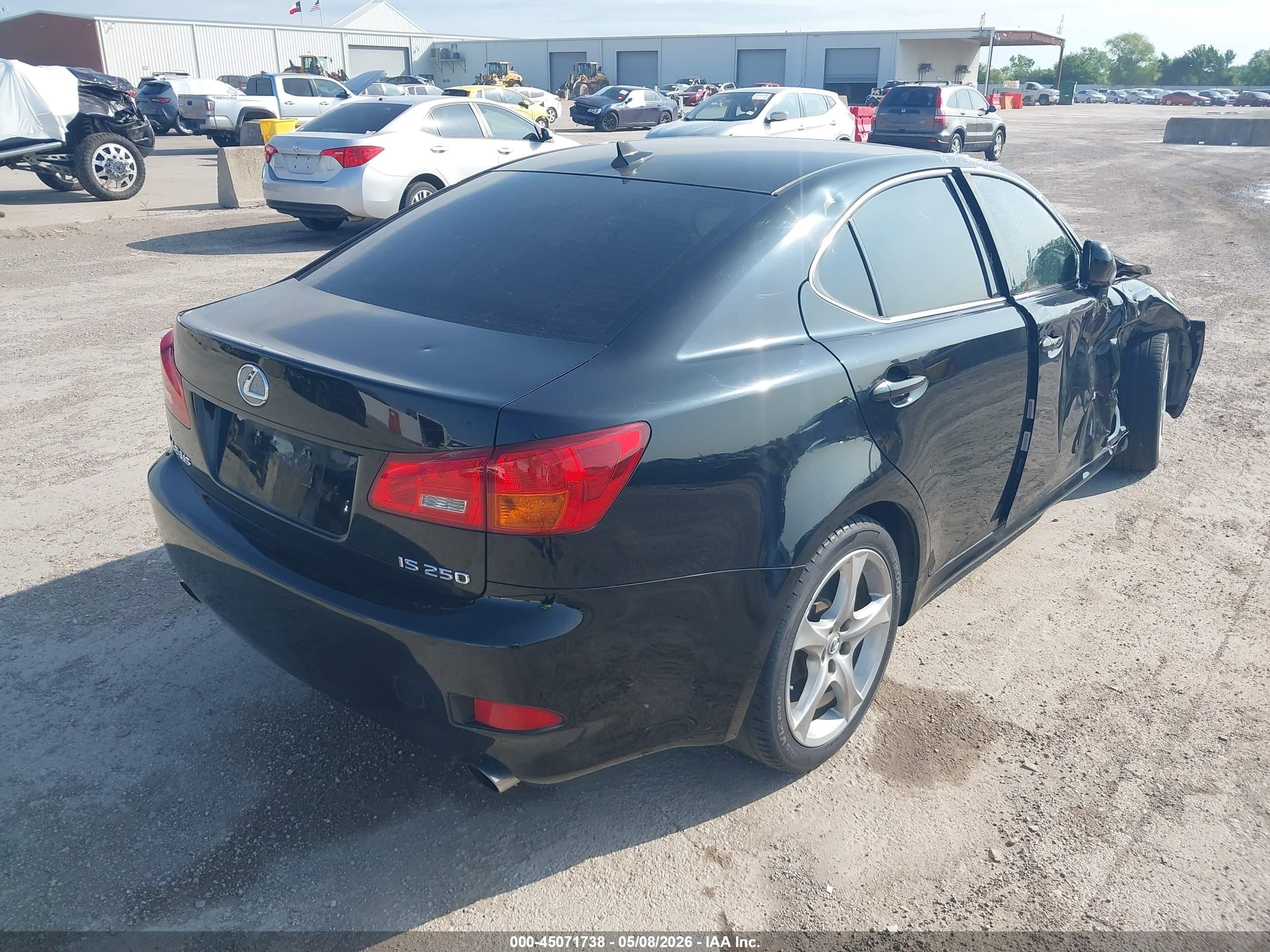 2008 Lexus Is 250   Black vin: JTHBK262882080606
