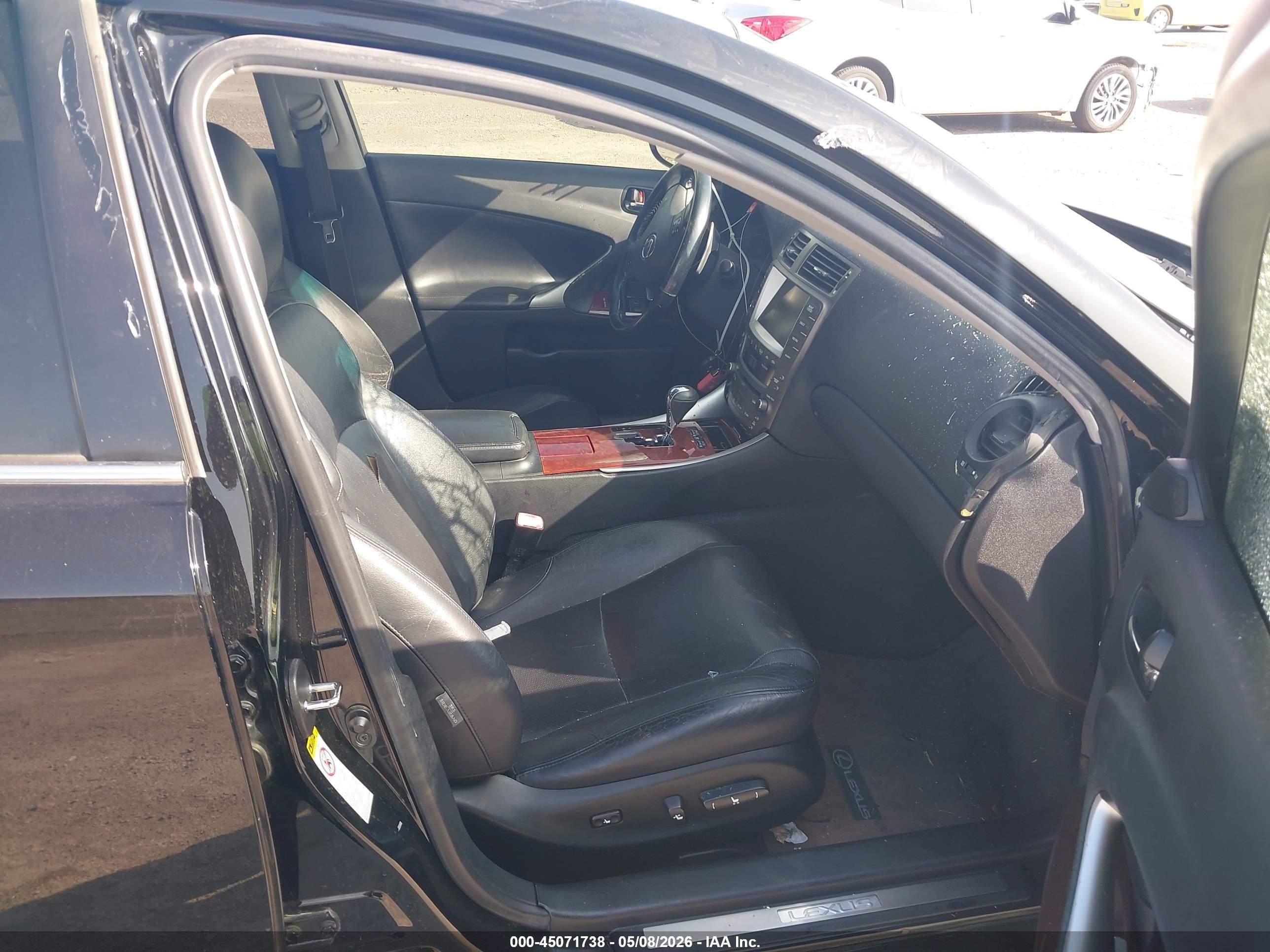 2008 Lexus Is 250   Black vin: JTHBK262882080606