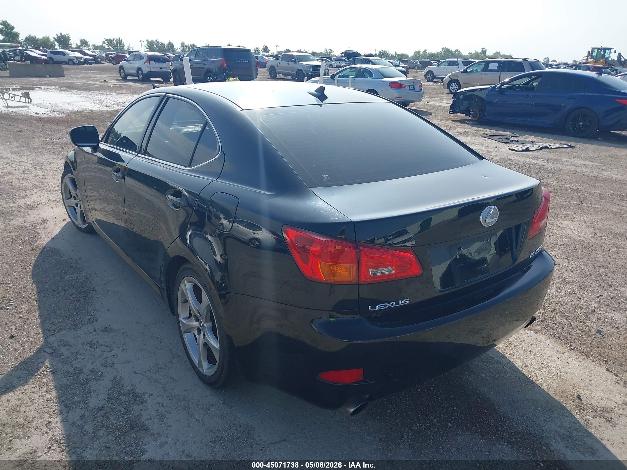 2008 Lexus Is 250   Black vin: JTHBK262882080606
