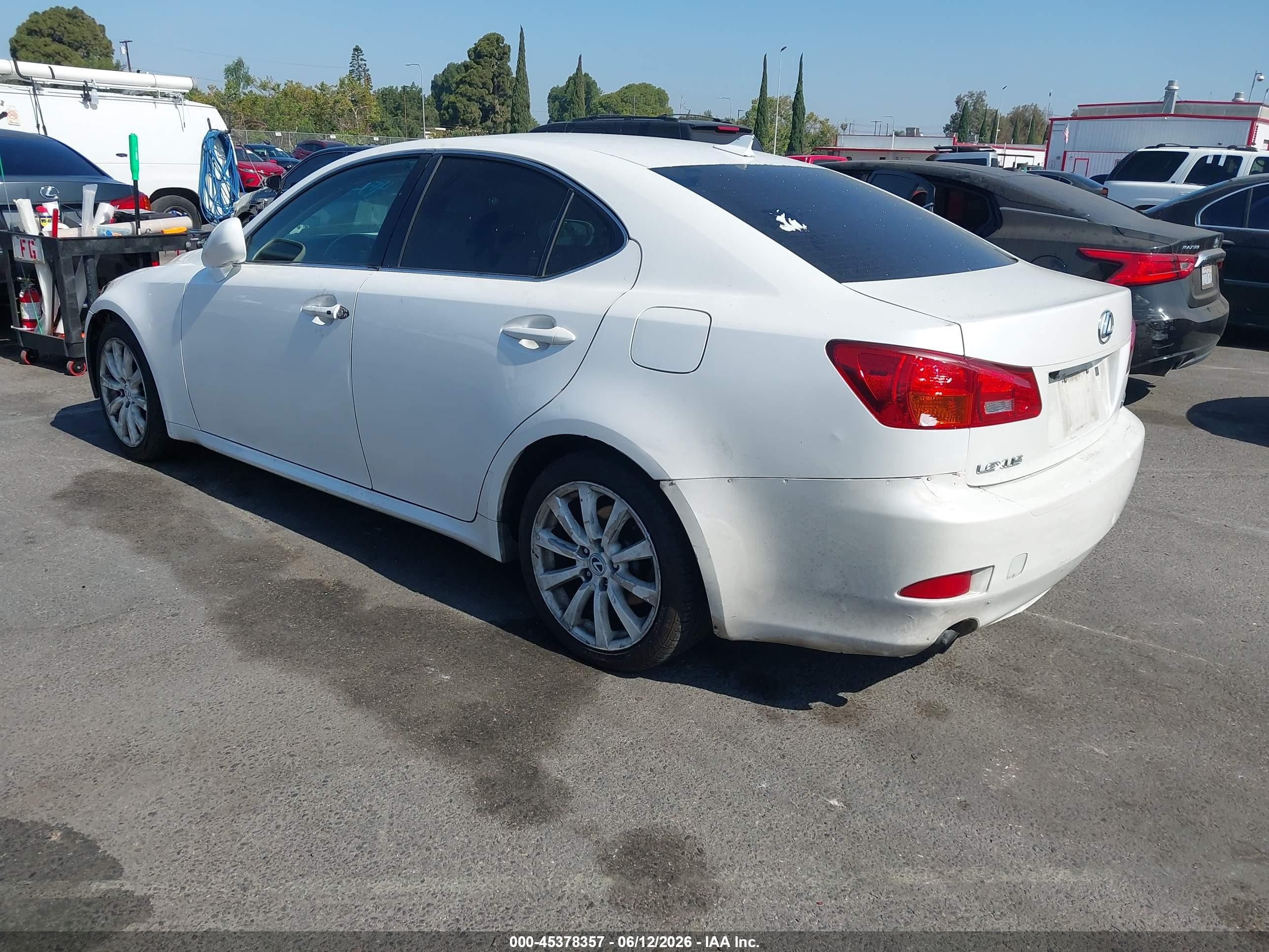2008 Lexus Is 250 White vin: JTHBK262885073346
