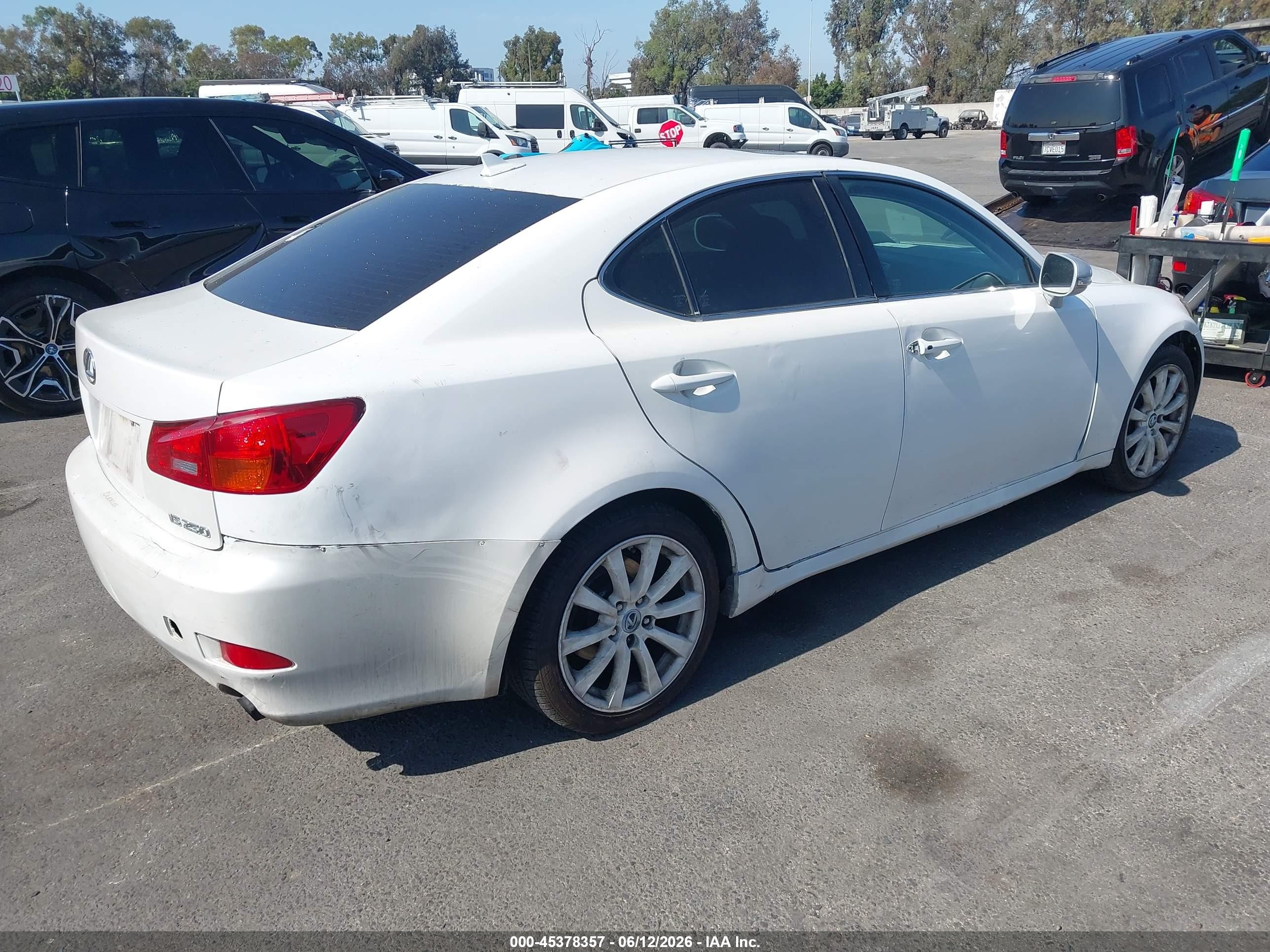 2008 Lexus Is 250 White vin: JTHBK262885073346